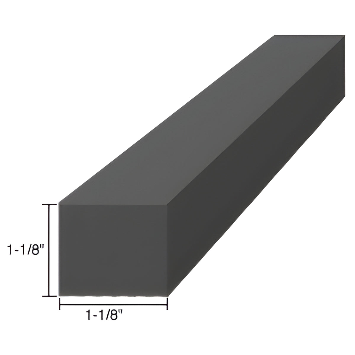 CRL 1-1/8" x 1-1/8" x 4" EPDM Rubber Setting Blocks