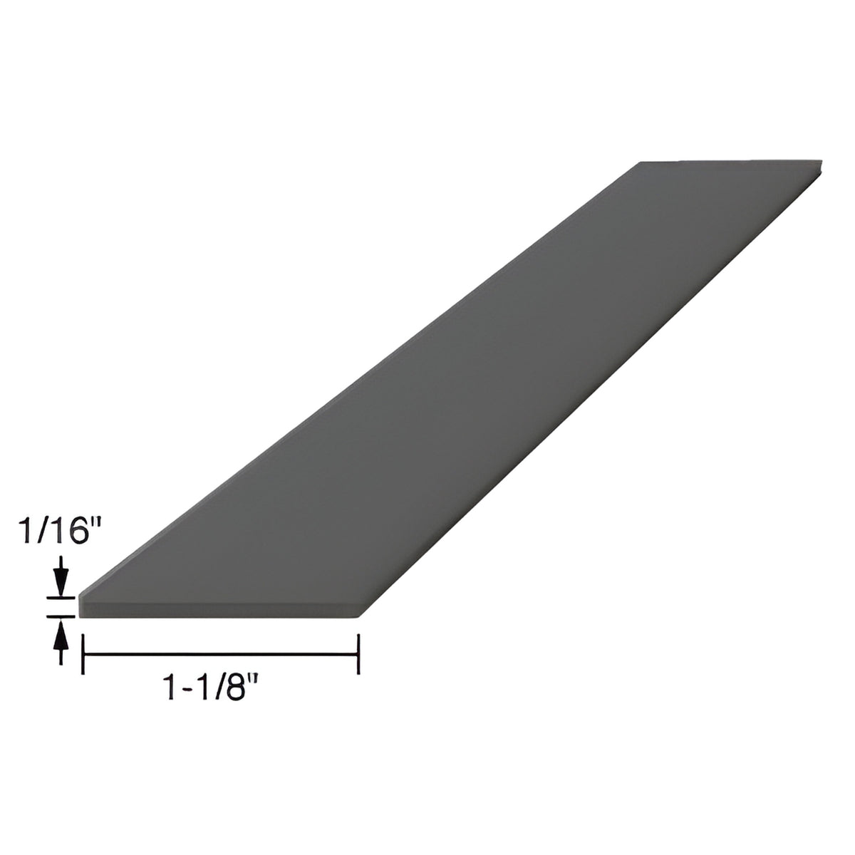 CRL 1/16" x 1-1/8" x 4" EPDM Rubber Setting Blocks