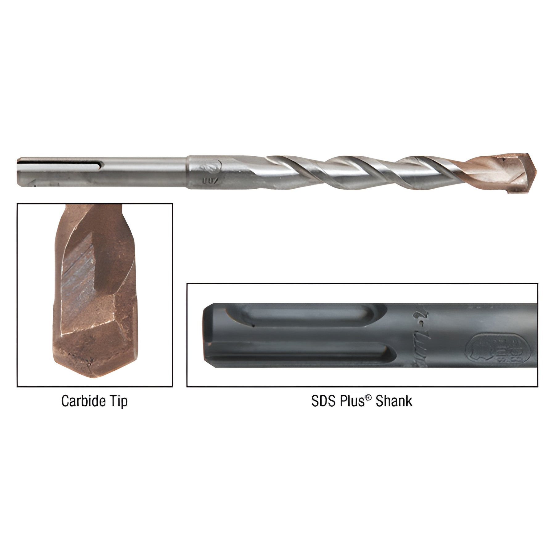 CRL 1/2" x 6" Thundertwist™ SDS Plus® Plus Uni-Shank Drill