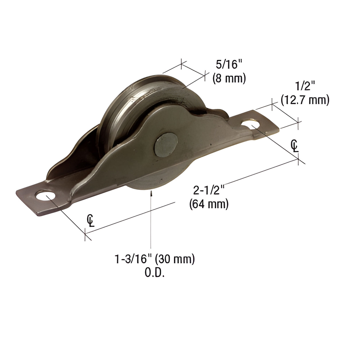 CRL 1-3/16" Steel Ball Bearing Sliding Door Roller