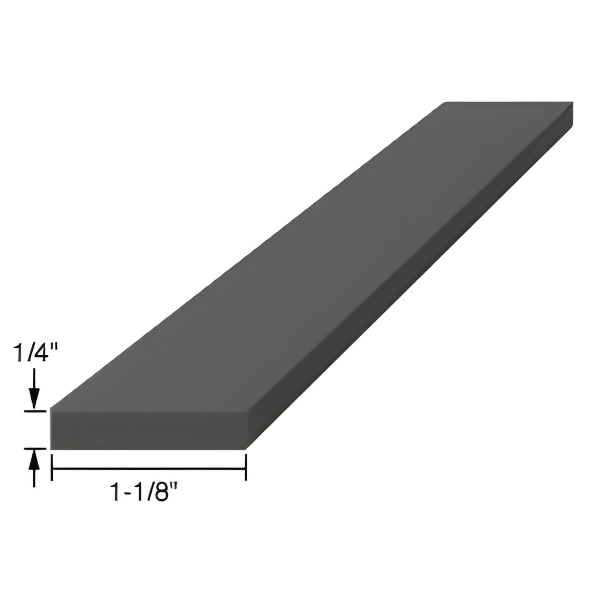 CRL 1/4" x 1-1/8" x 4" EPDM Rubber Setting Blocks