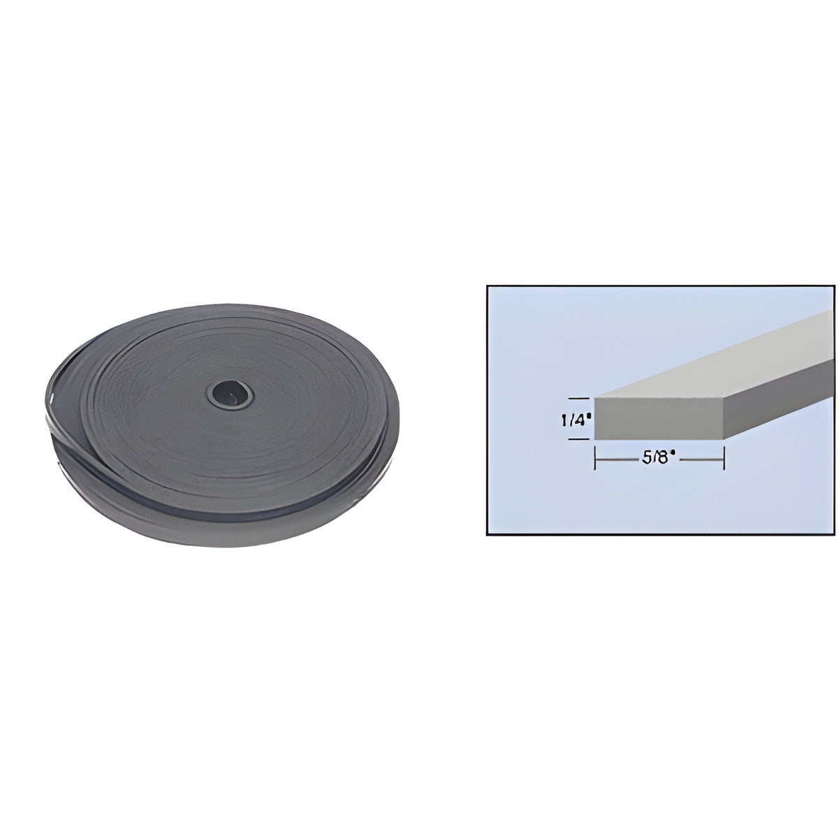 CRL 1/4" x 5/8" Bulk Rolled Neoprene Setting Block Material - 100'