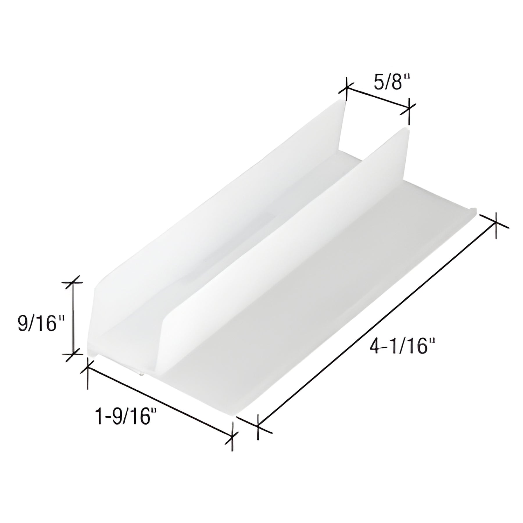 CRL 1-9/16" Wide Sliding Shower Door Bottom Guide