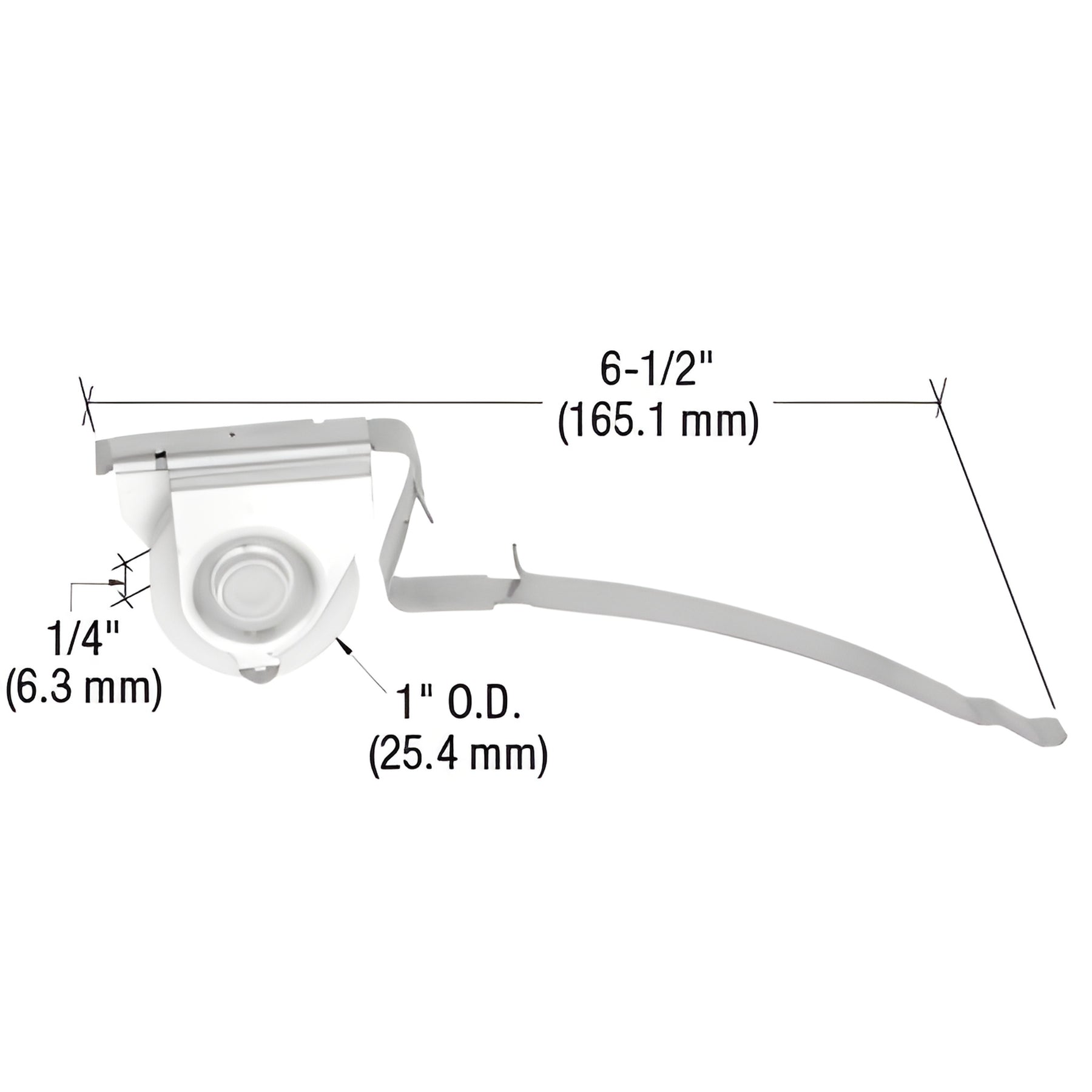 CRL 1" Nylon Center Groove Sliding Screen Door Spring Tension Roller