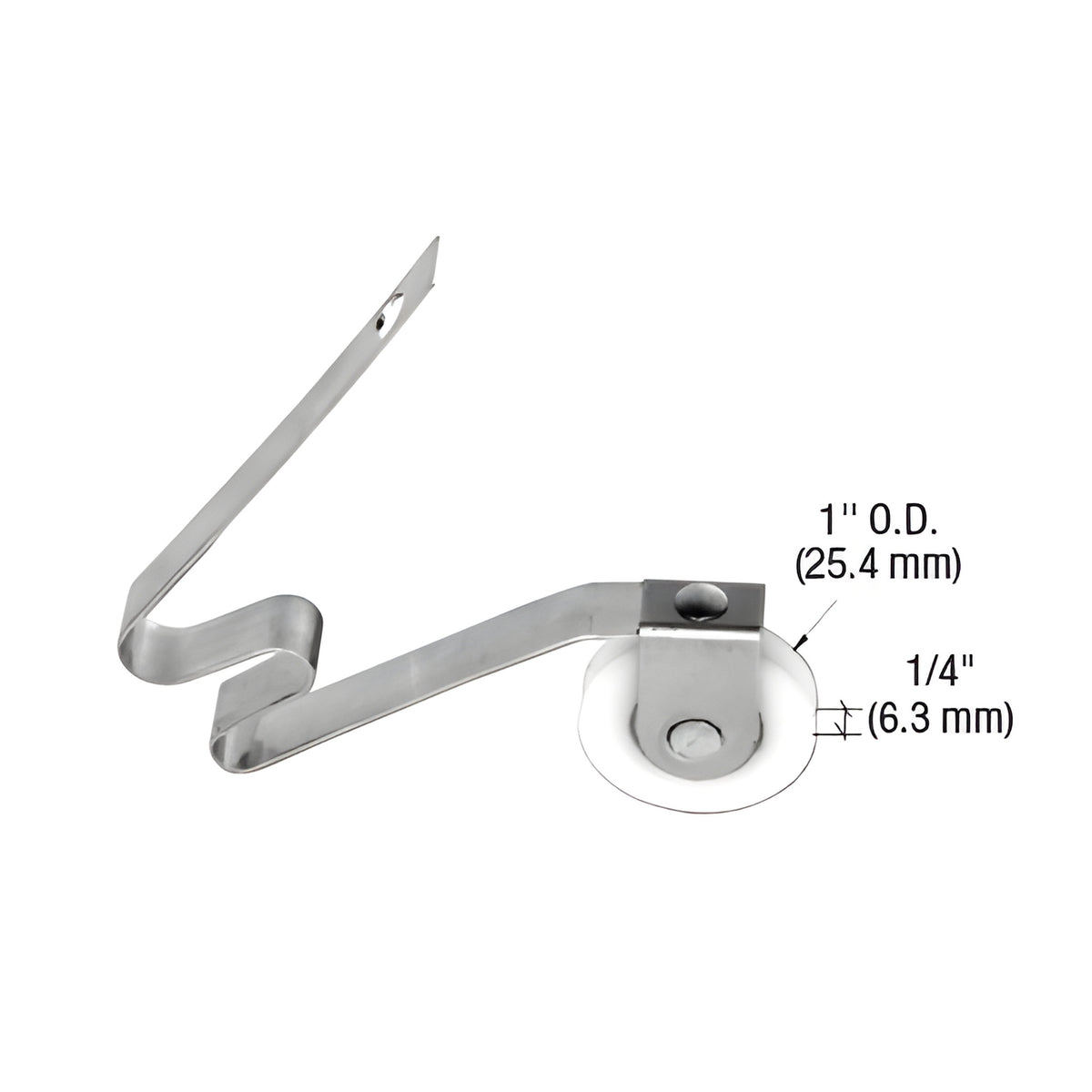 CRL 1" Nylon Sliding Screen Door Spring Tension Roller