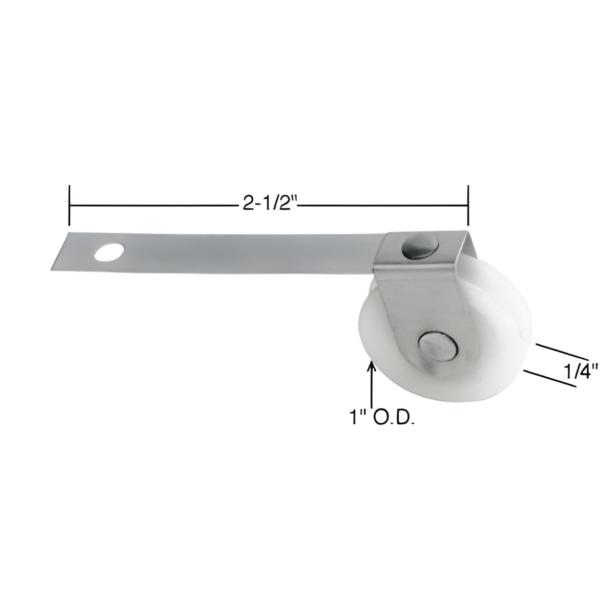 CRL 1" Nylon Sliding Screen Door Spring Tension Roller
