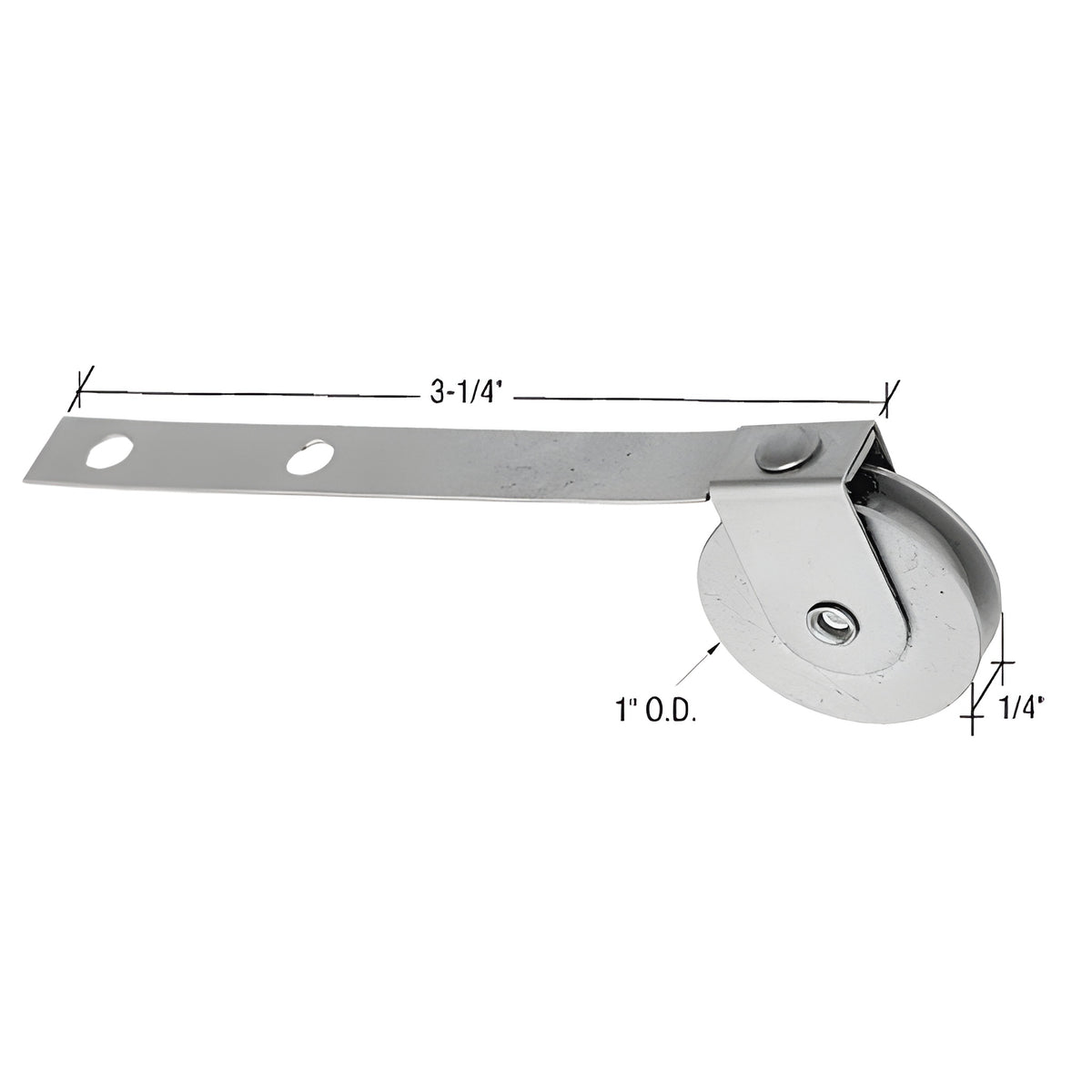 CRL 1" Stainless Steel Ball-Bearing Center Groove Spring Tension Screen Roller