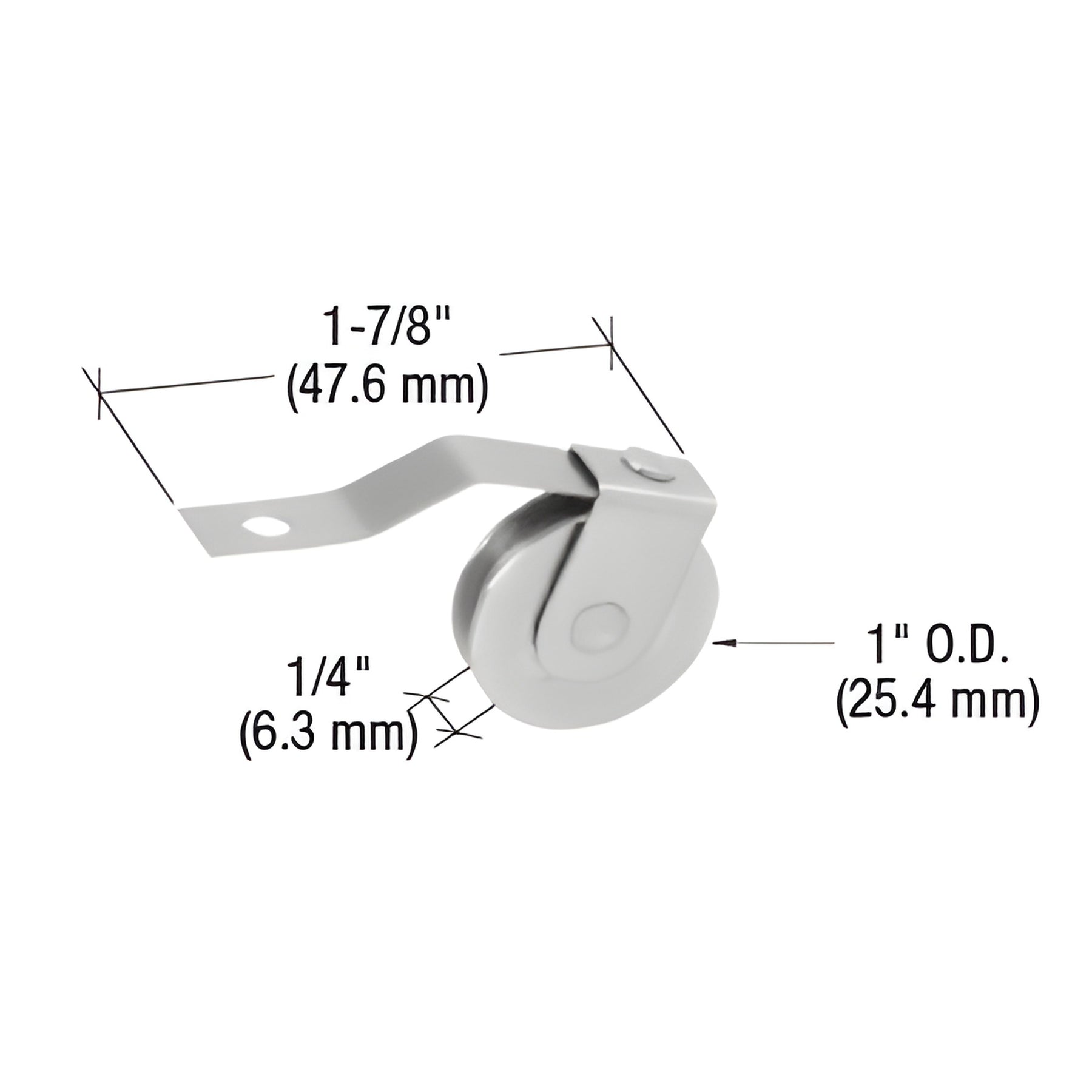 CRL 1" Stainless Steel Ball-Bearing Spring Tension Screen Door Roller for Metal Industry