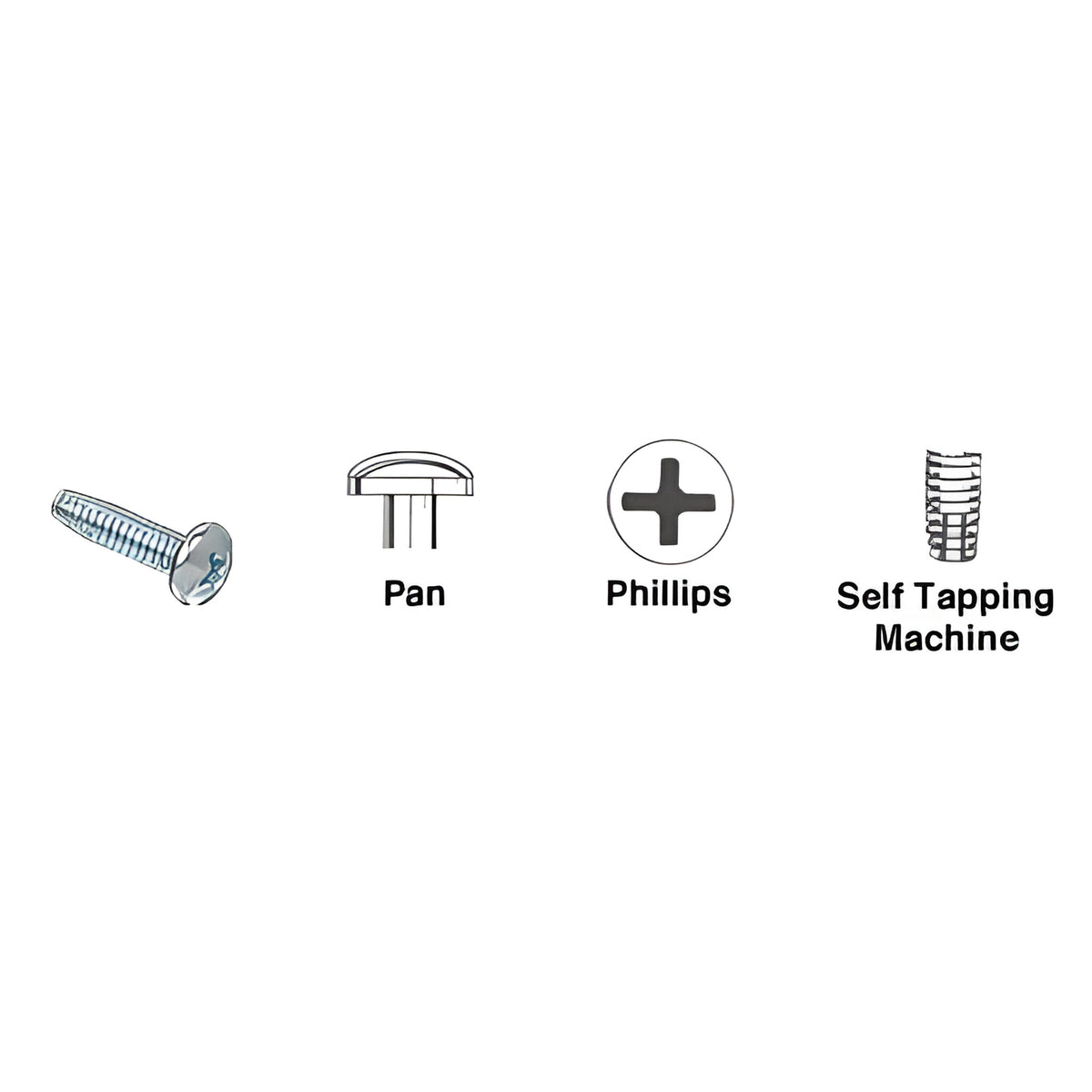 CRL 10-24 x 3/4" Pan Head Phillips Self-Tapping Machine Screws