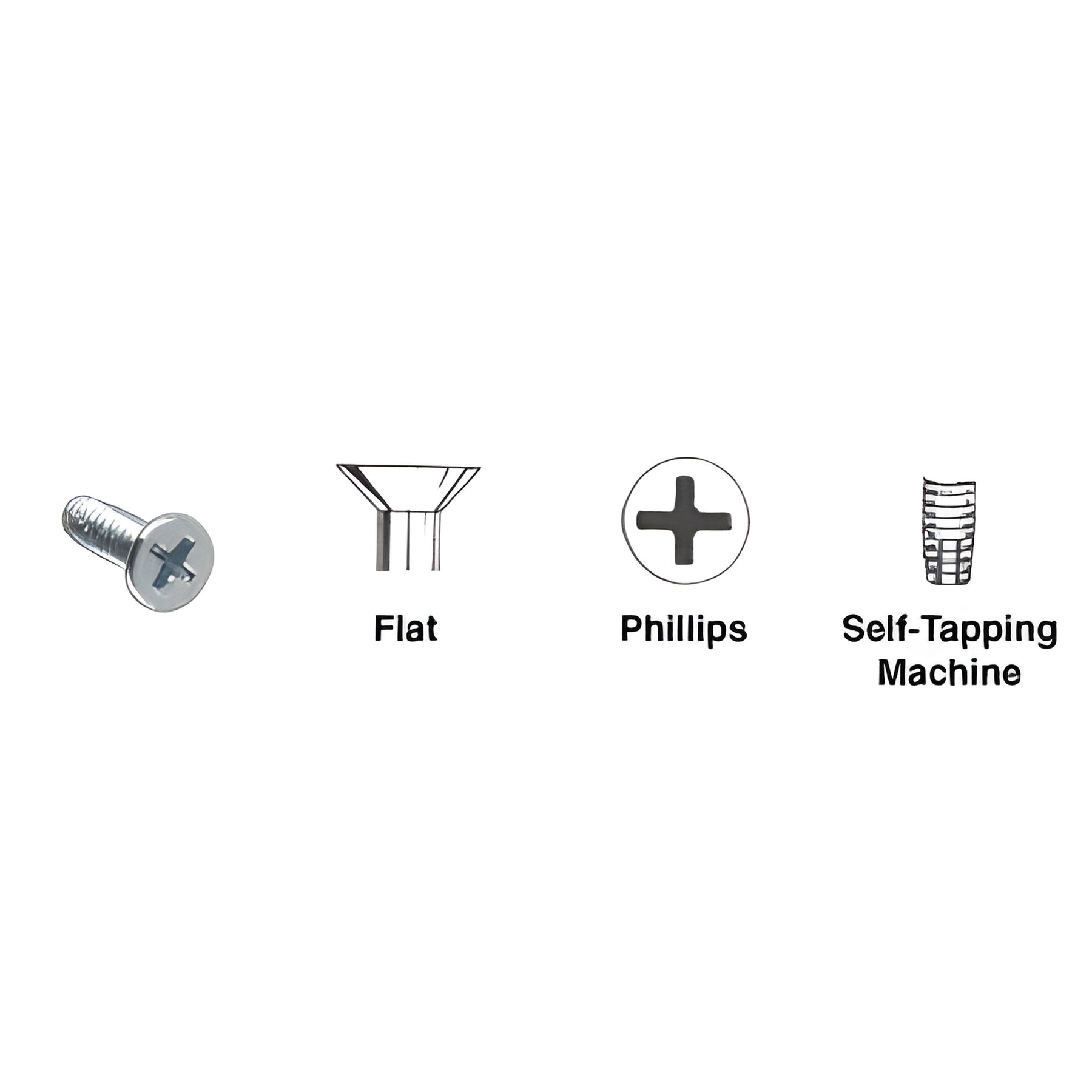 CRL 10-24 x 5/8" Phillips Flat Head Self-Tapping Machine Screws
