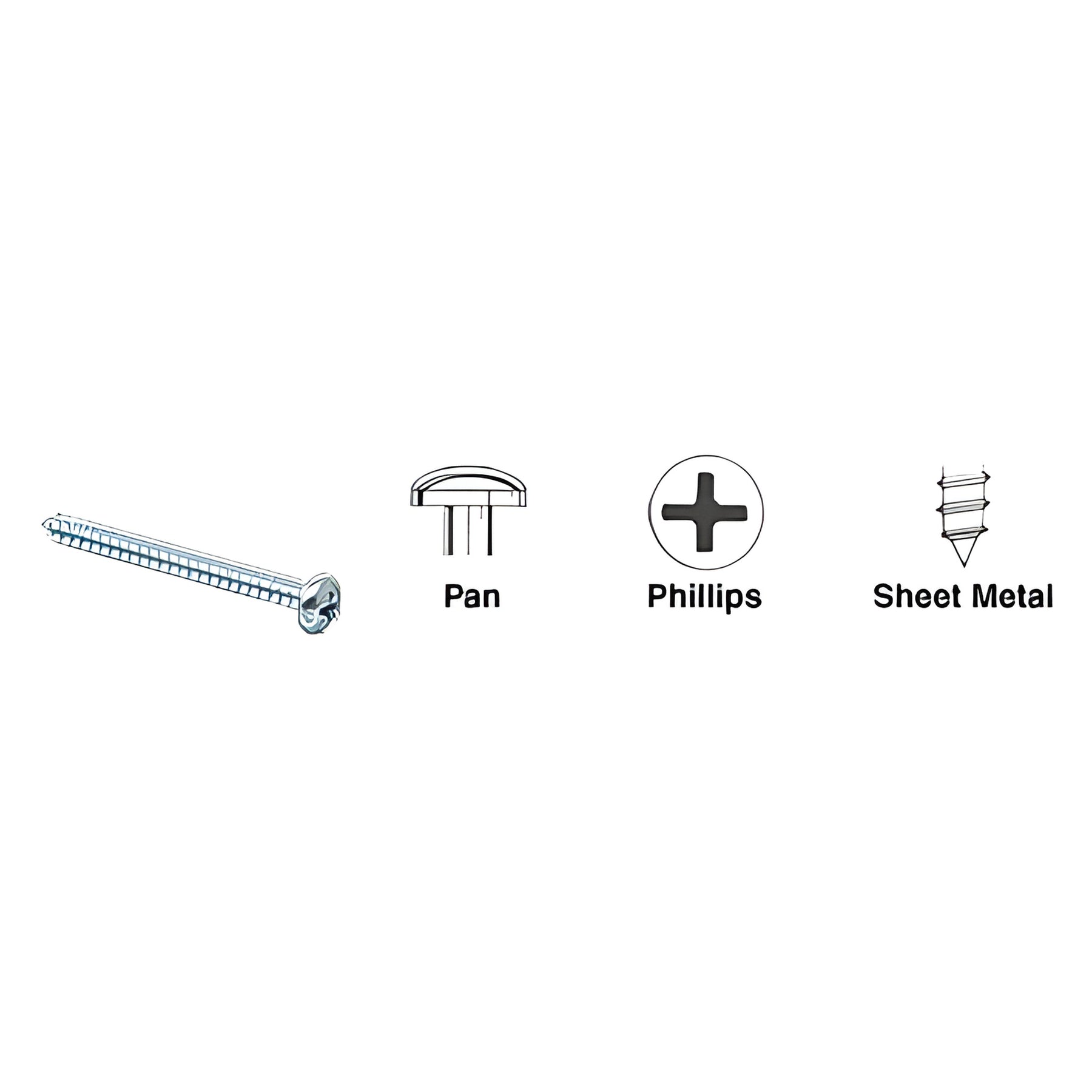 CRL 10 x 3/4" Pan Head Phillips Sheet Metal Screws