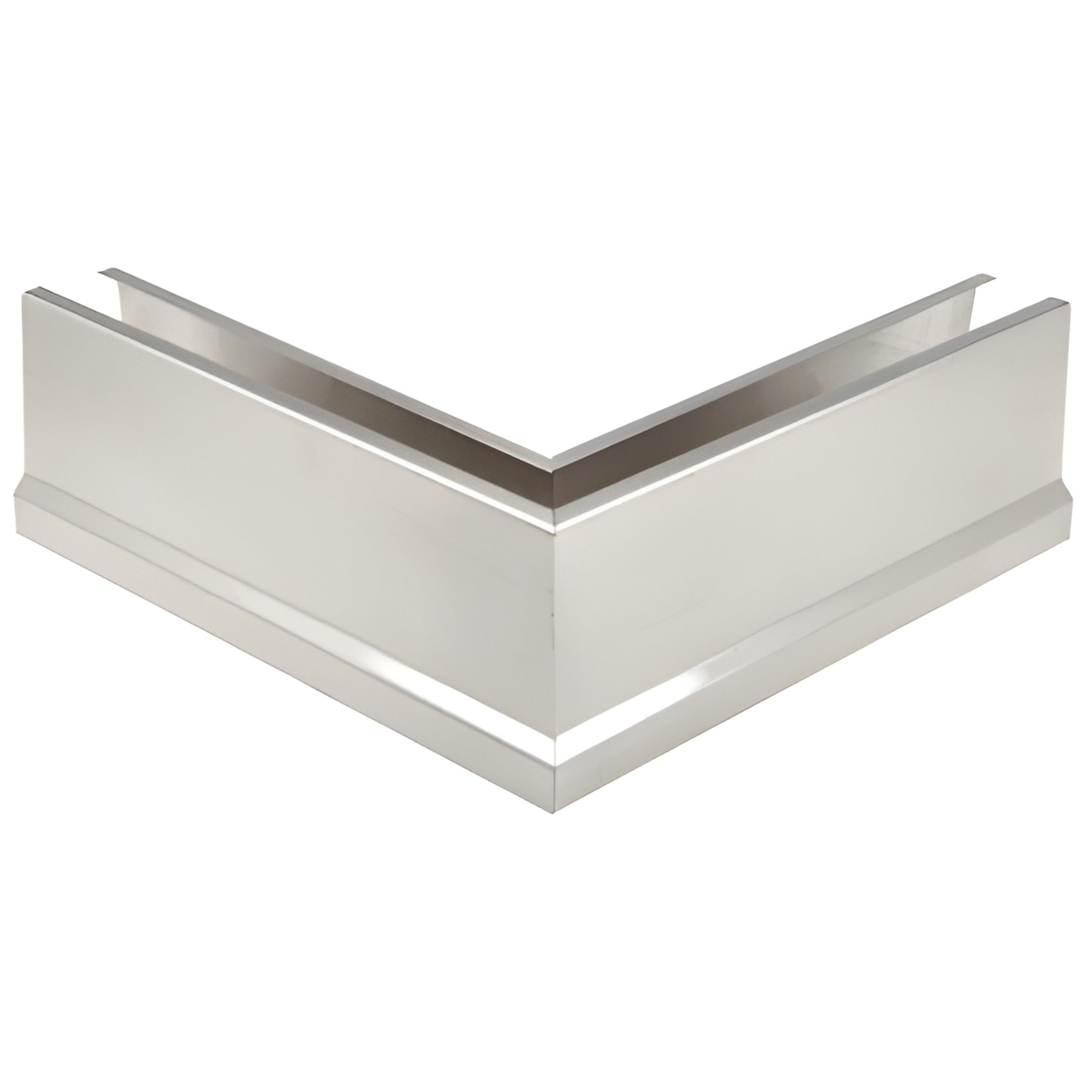 CRL 12" Brushed Stainless 90º Mitered Corner Cladding for B5T Series Tapered Base Shoe