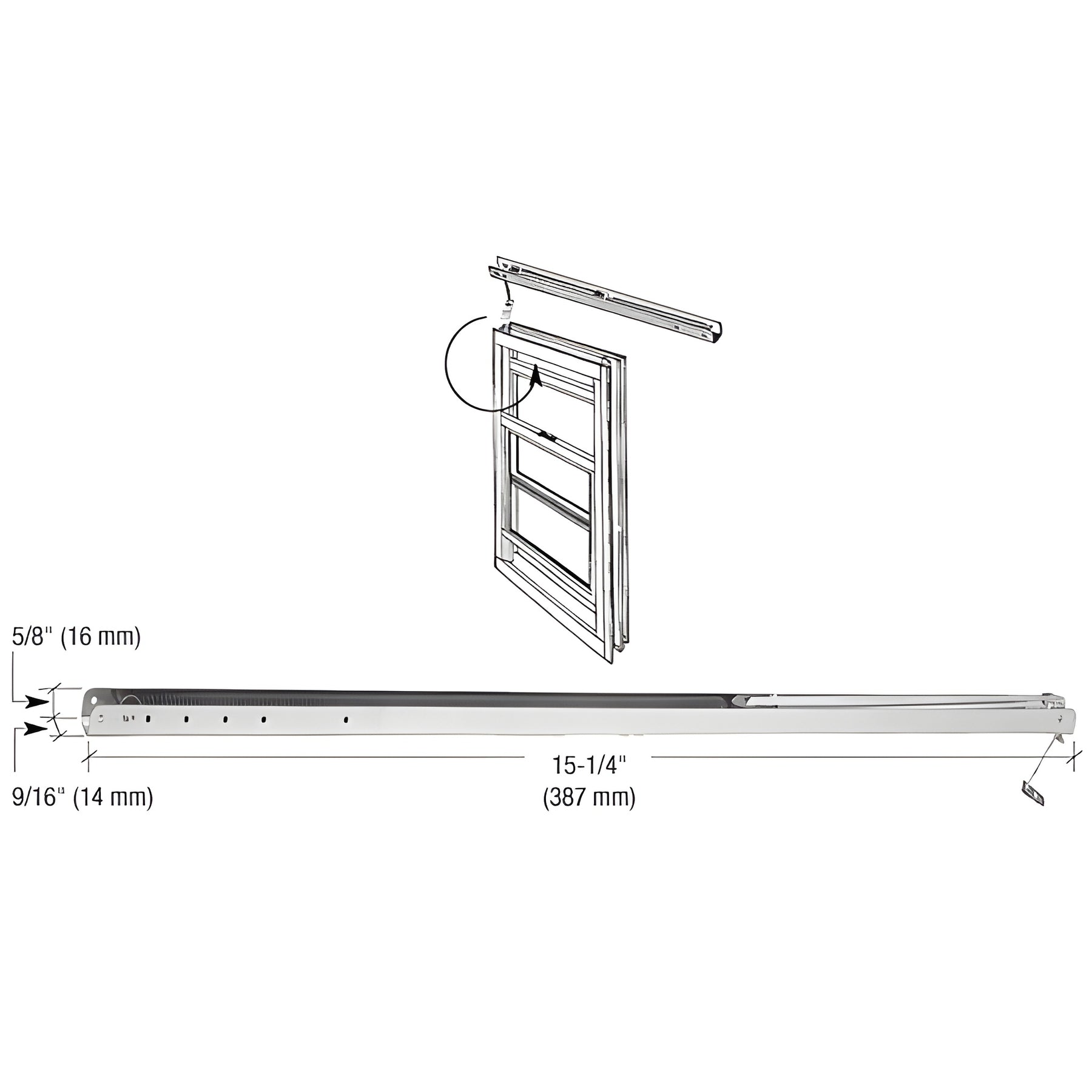 CRL 15-1/4" Overhead Channel Balance # 121