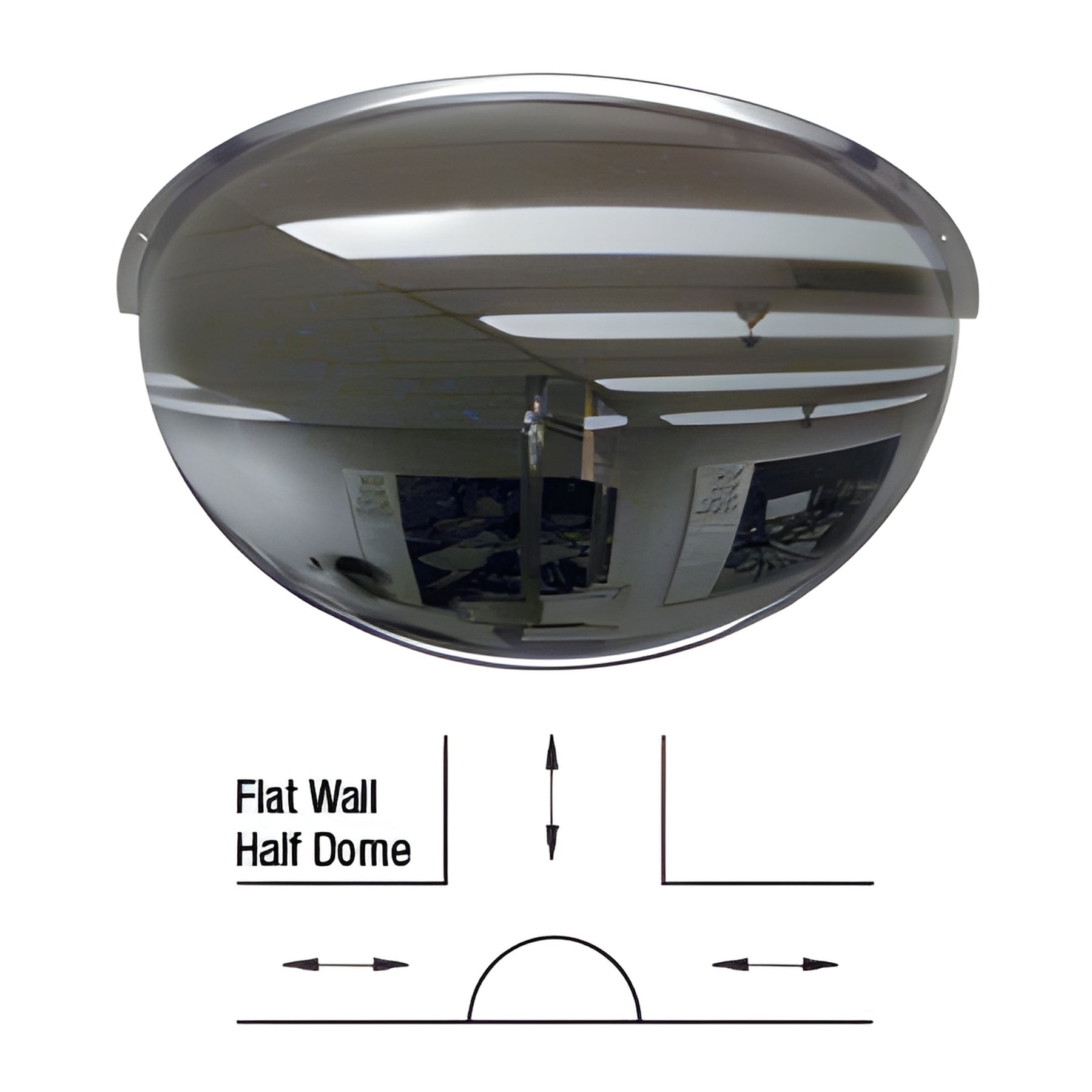 CRL 18" Diameter 180º Acrylic Half Dome Mirror
