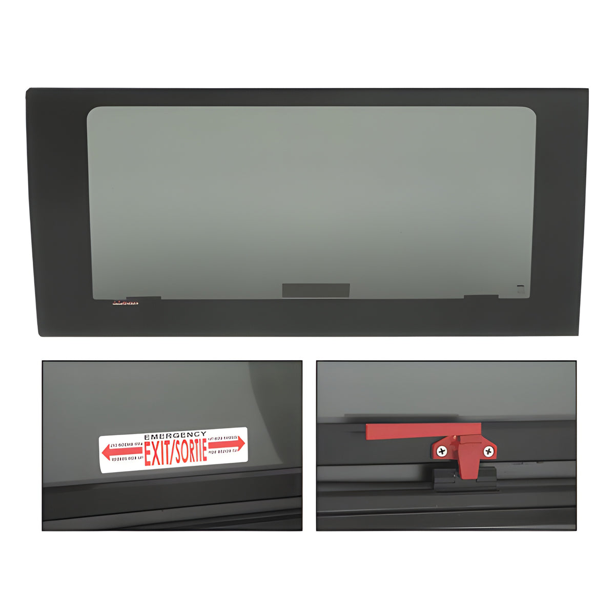 CRL 2014+ OEM Design 'All-Glass' Look Fixed Egress Window for Ram ProMaster Van; Drivers Side Forward 136" and 159" Wheelbase Only