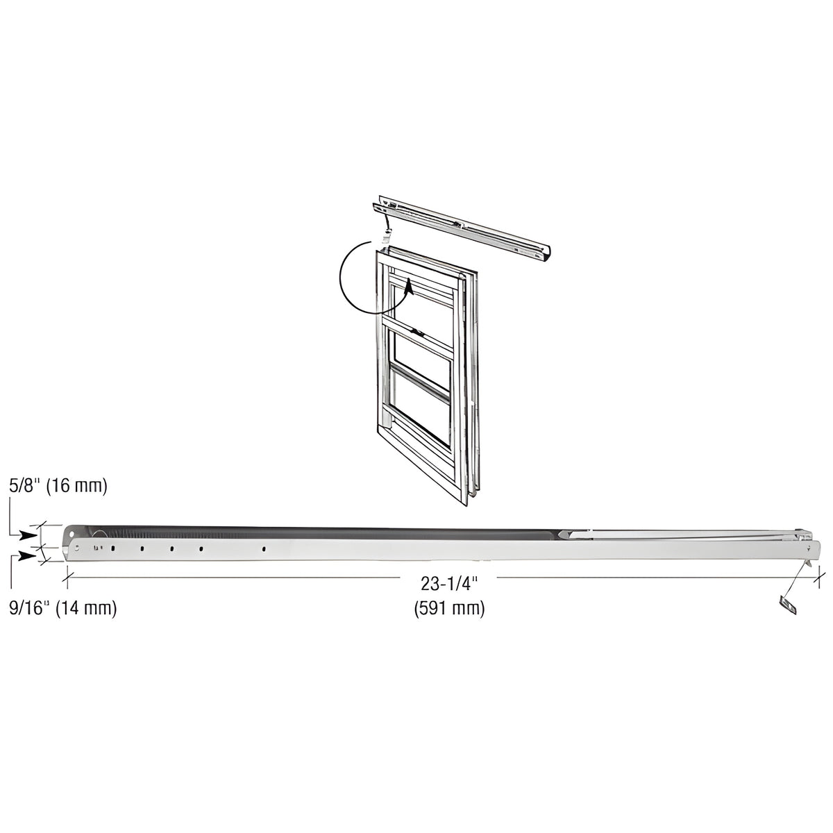 CRL 23-1/4" Overhead Channel Balance # 162