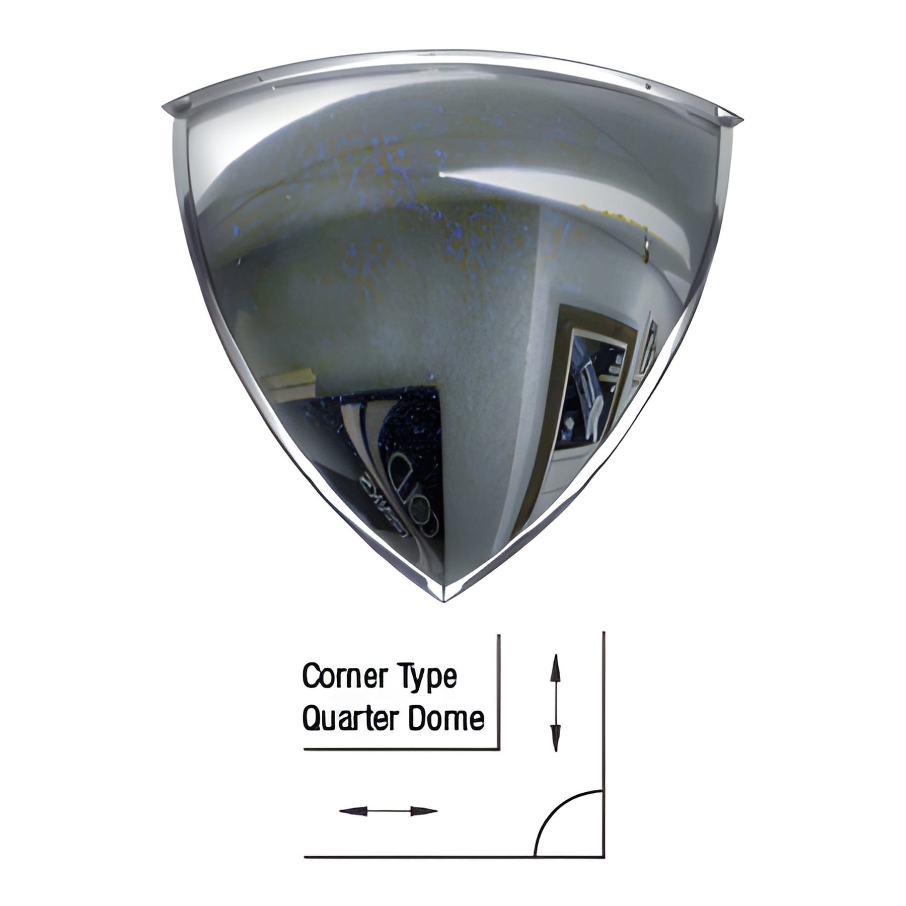 CRL 26" Diameter 90 Degree Acrylic Quarter Dome Mirror