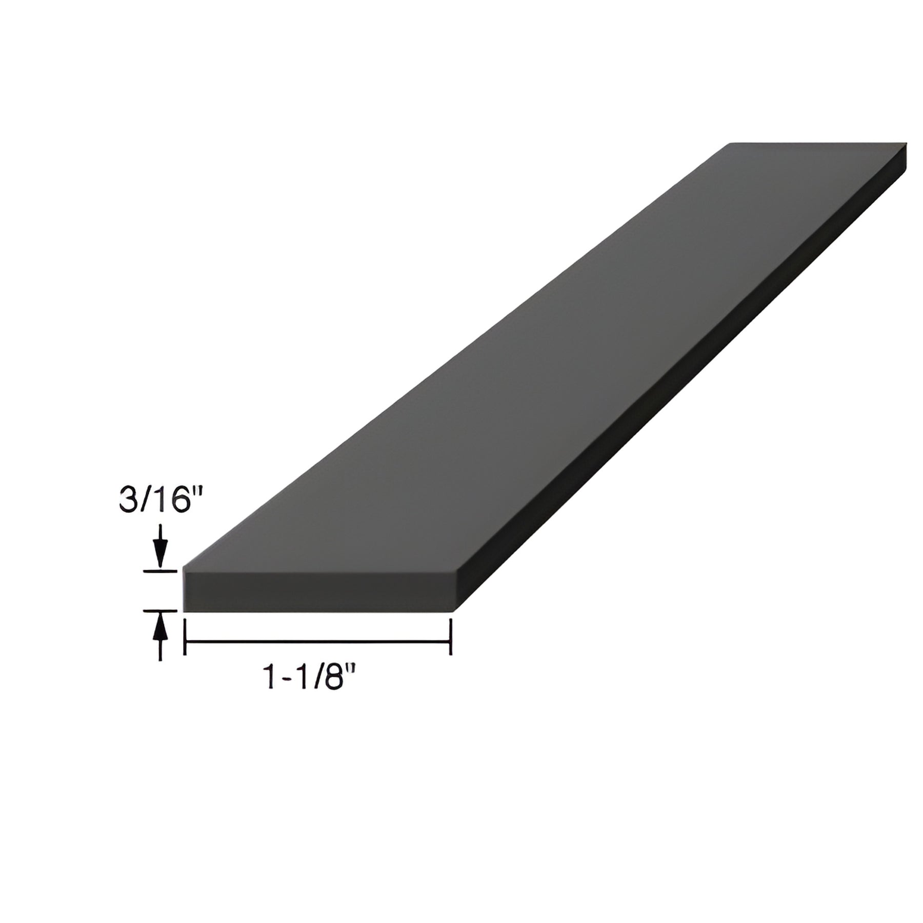 CRL 3/16" x 1-1/8" x 4" Silicone Rubber Setting Blocks