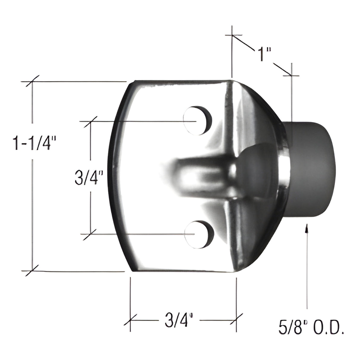 CRL 3/4" 'L' Bracket Sliding Glass Door Bumper
