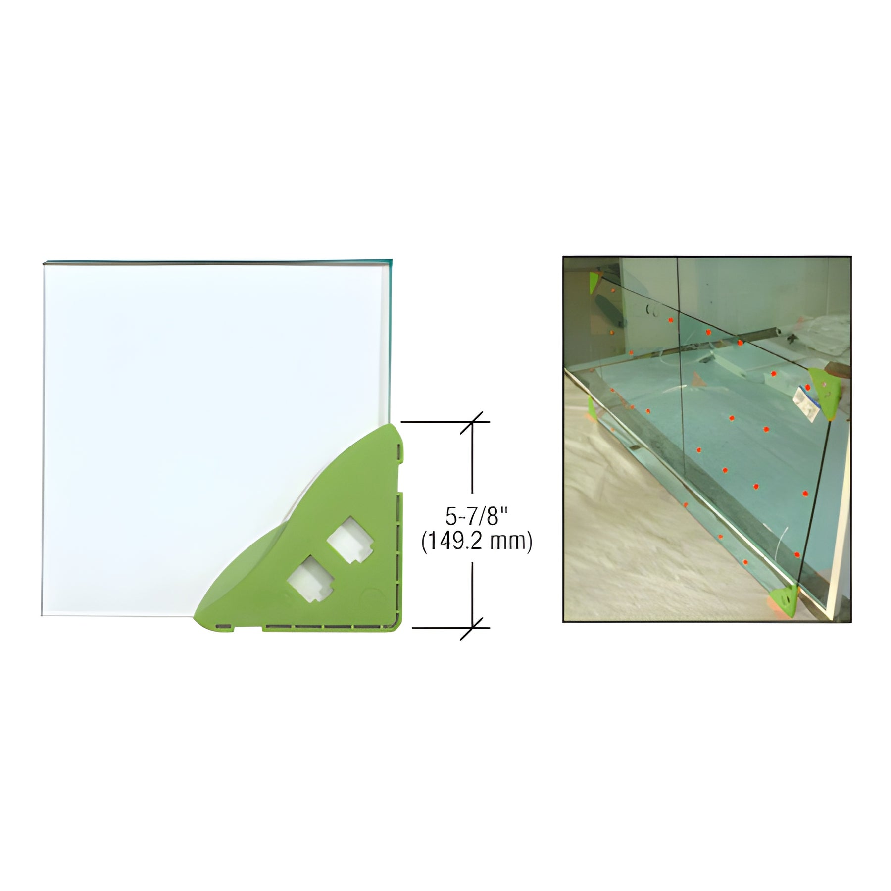 CRL 3/8" Green Armored Corner Protector