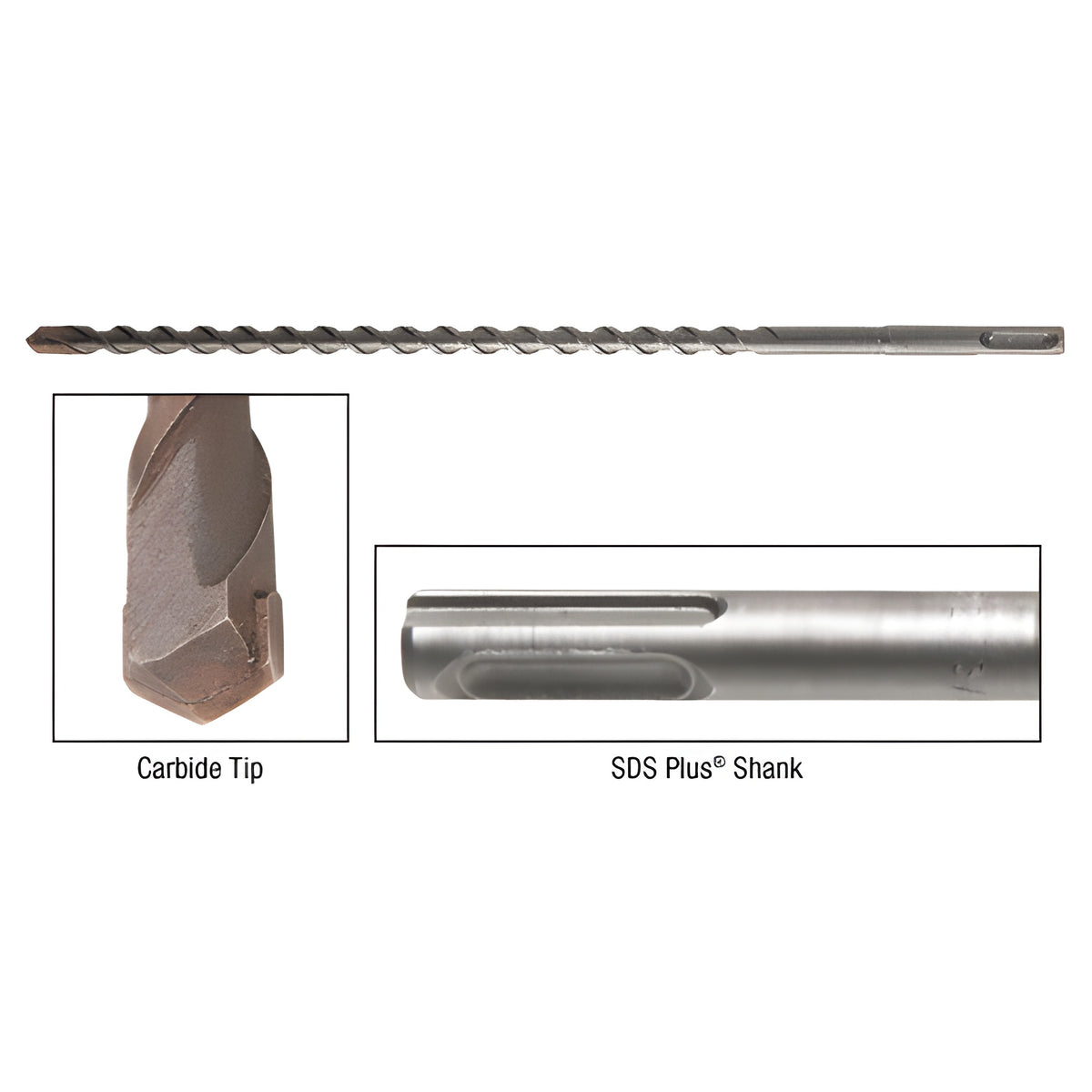 CRL 3/8" Heavy-Duty Masonry Drill - 12" Long
