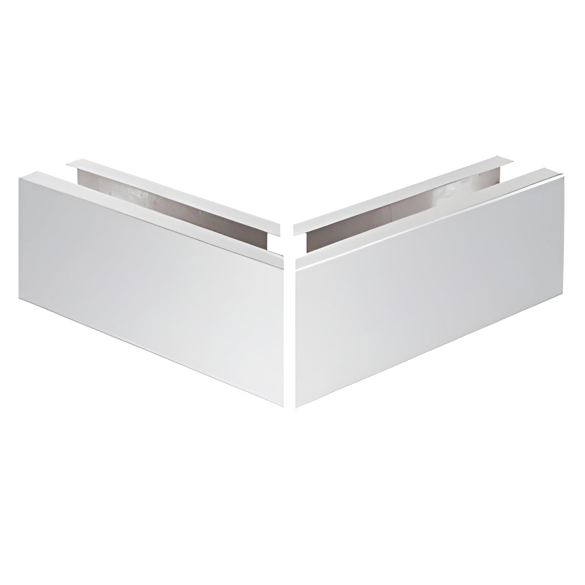 CRL 304 Polished Stainless Grade 12" Mitered 90º Corner Cladding for B5S Series Standard Square Base Shoe