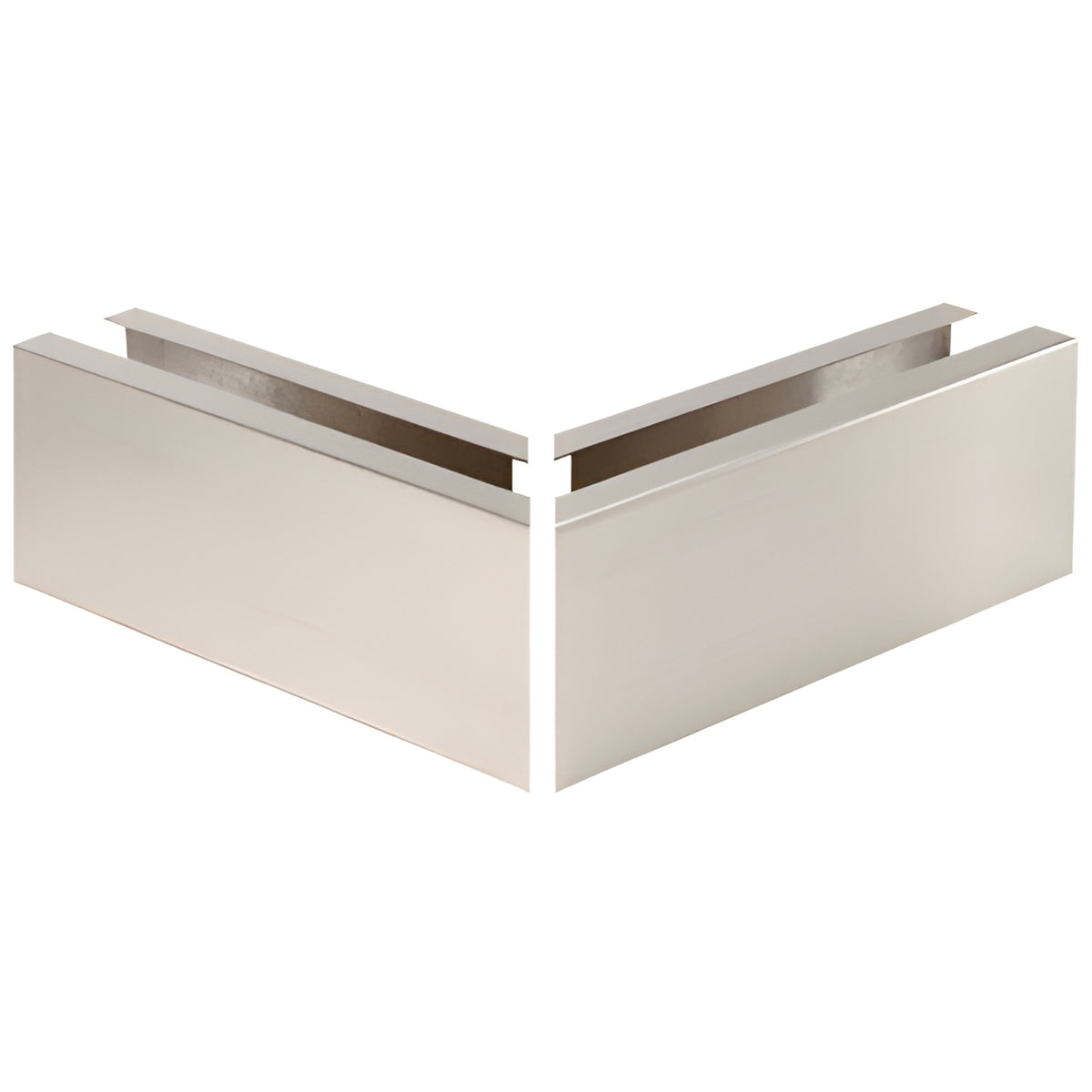 CRL 316 Brushed Stainless 12" Mitered 90º Corner Cladding for B5S Series Standard Square Base Shoe