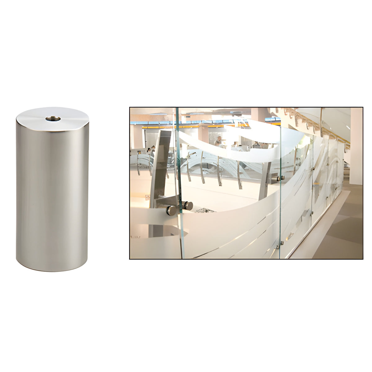 CRL 316 Brushed Stainless 2" Diameter by 4" Long Standoff Base