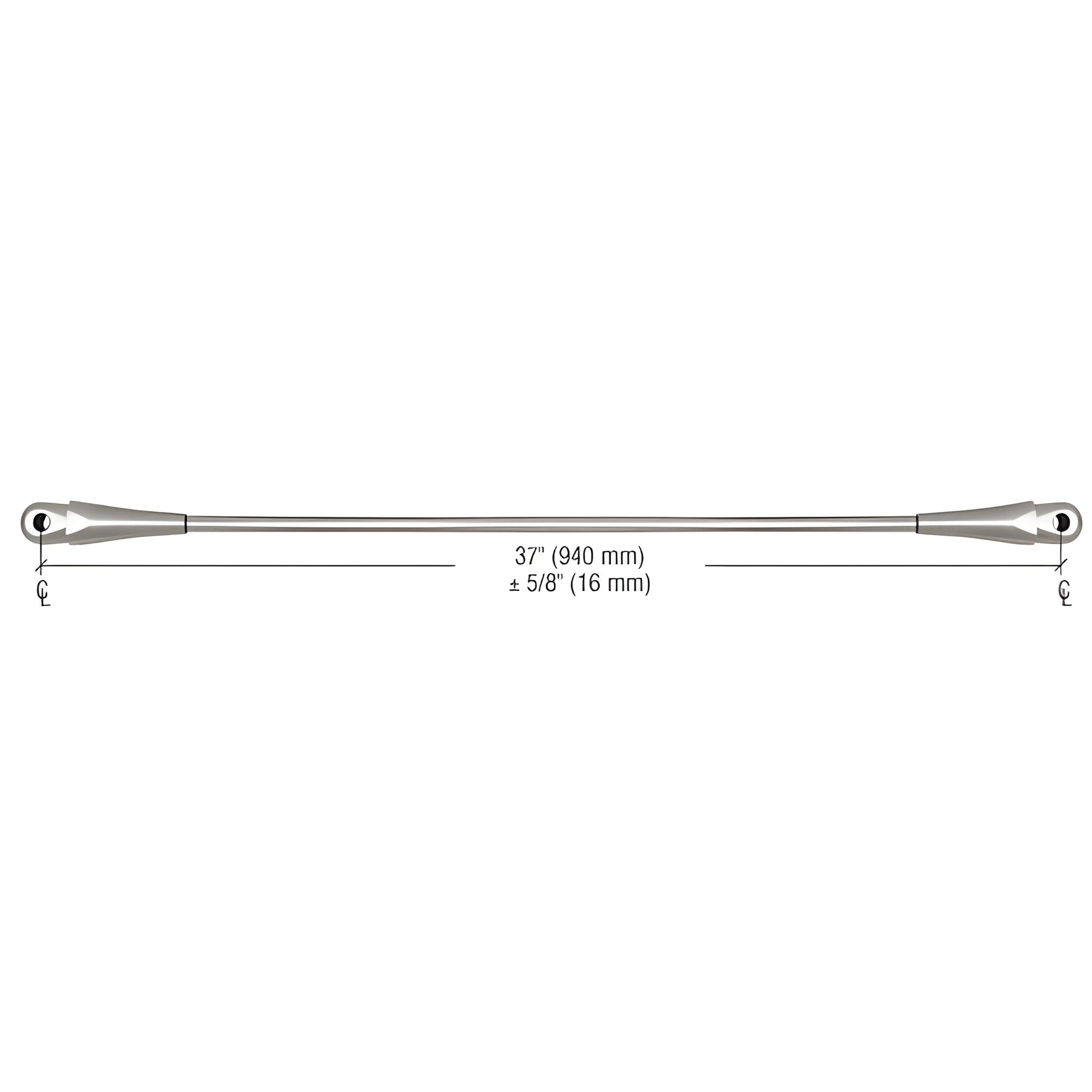 CRL 316 Brushed Stainless 37" Glass Awning System Connecting Rod for 36" Wide Panels