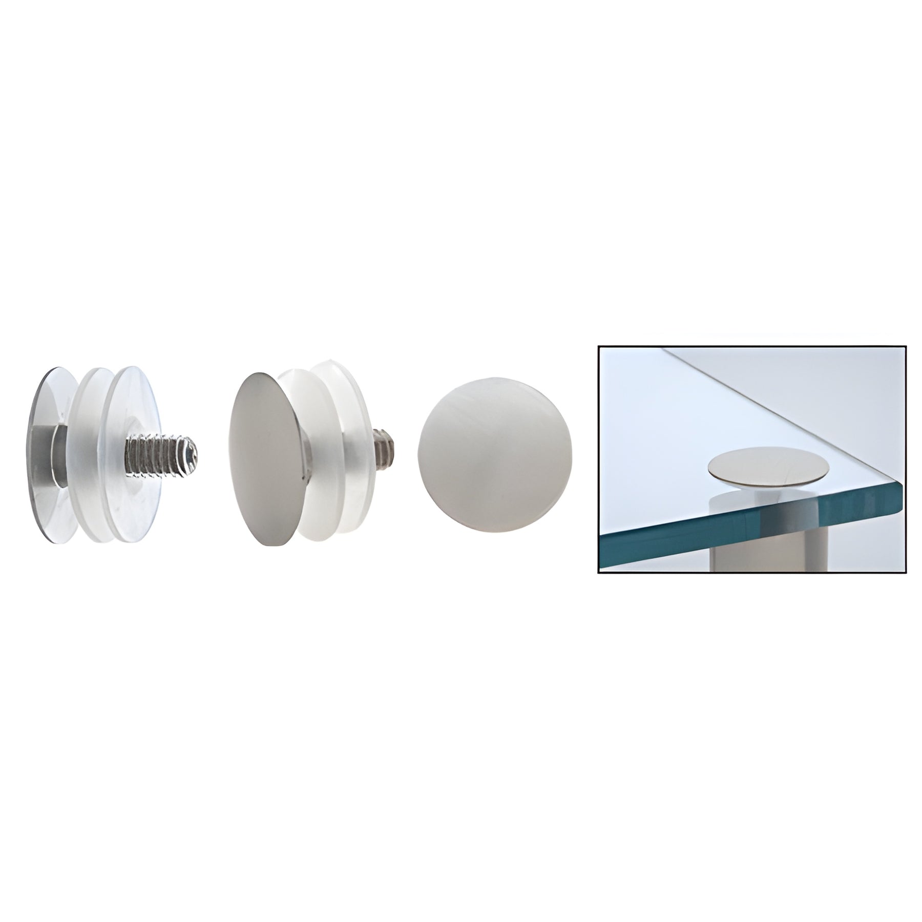 CRL 316 Brushed Stainless Low Profile Standoff Cap Assembly for 1-1/2" Standoff Bases