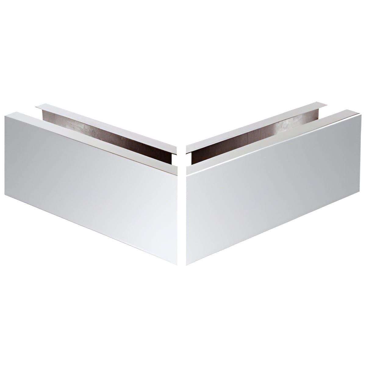 CRL 316 Polished Stainless 12" Mitered 90º Corner Cladding for B5S Series Standard Square Base Shoe