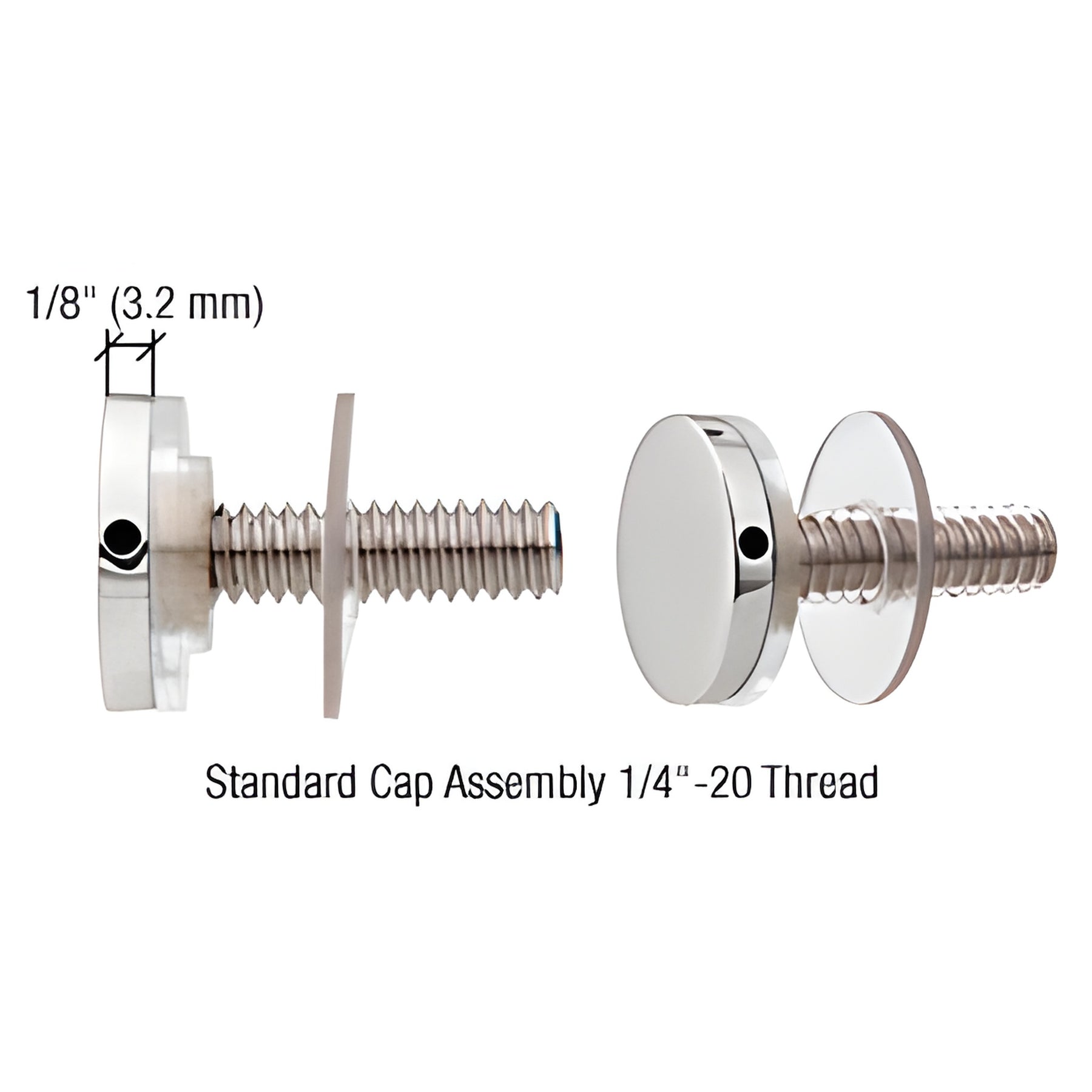 CRL 316 Polished Stainless 3/4" Diameter Standoff Cap Assembly