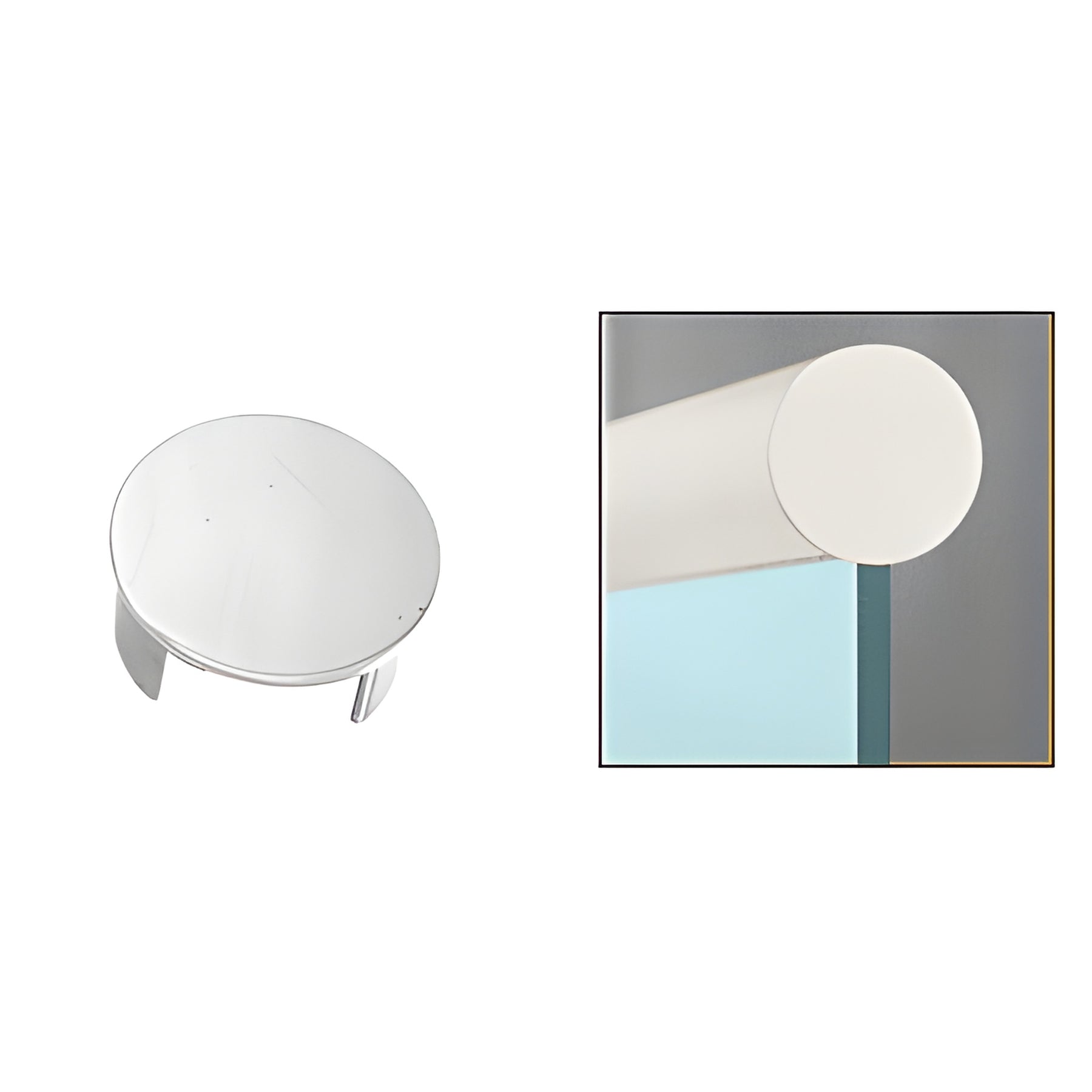 CRL 316 Polished Stainless End Cap for 1.66" Cap Railing