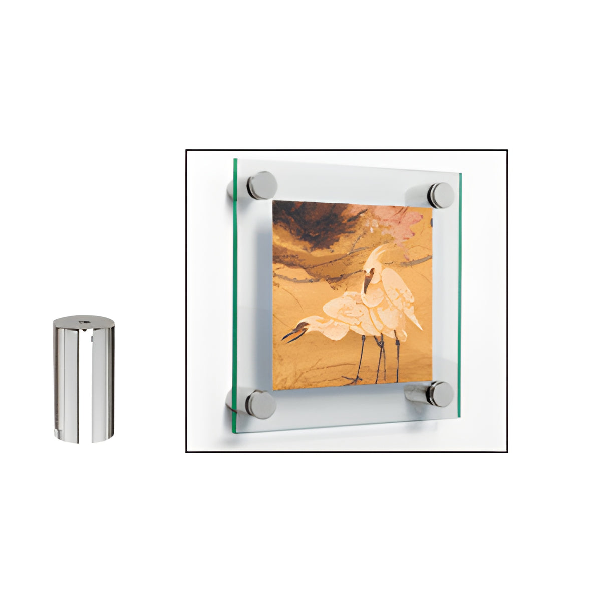 CRL 316 Polished Stainless Standoff Base 1/2" Diameter by 1-1/2" Long