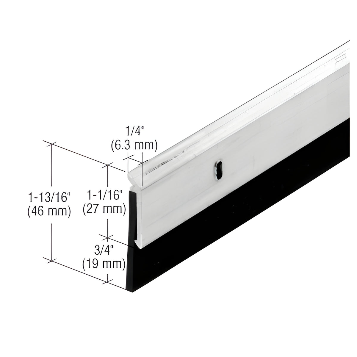 CRL 36" Door Bottom with Neoprene Sweep