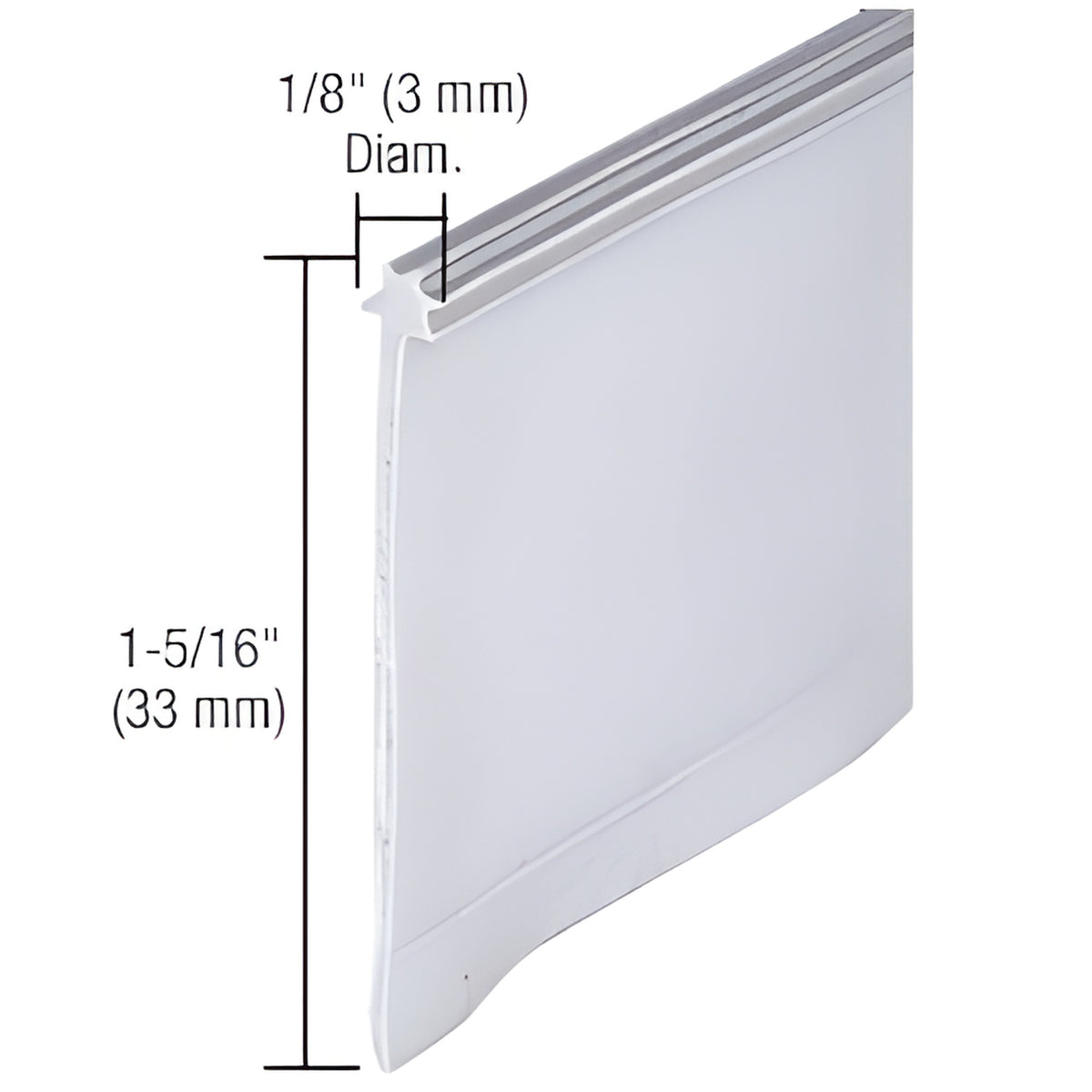 CRL 36" Gray Shower Door Vinyl "Star Tip" Sweep