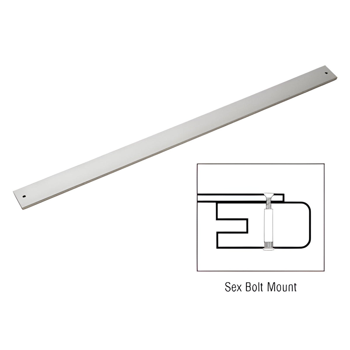 CRL 36" Satin Aluminum Extruded Aluminum Door Bumper Bars