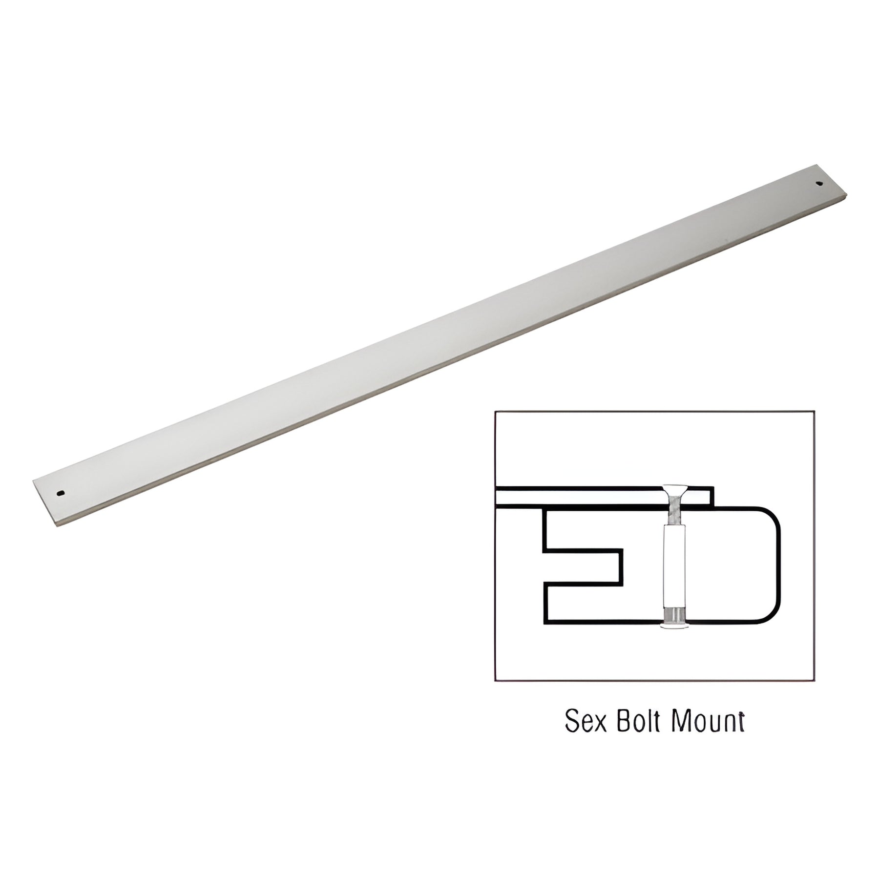 CRL 36" Satin Aluminum Extruded Aluminum Door Bumper Bars