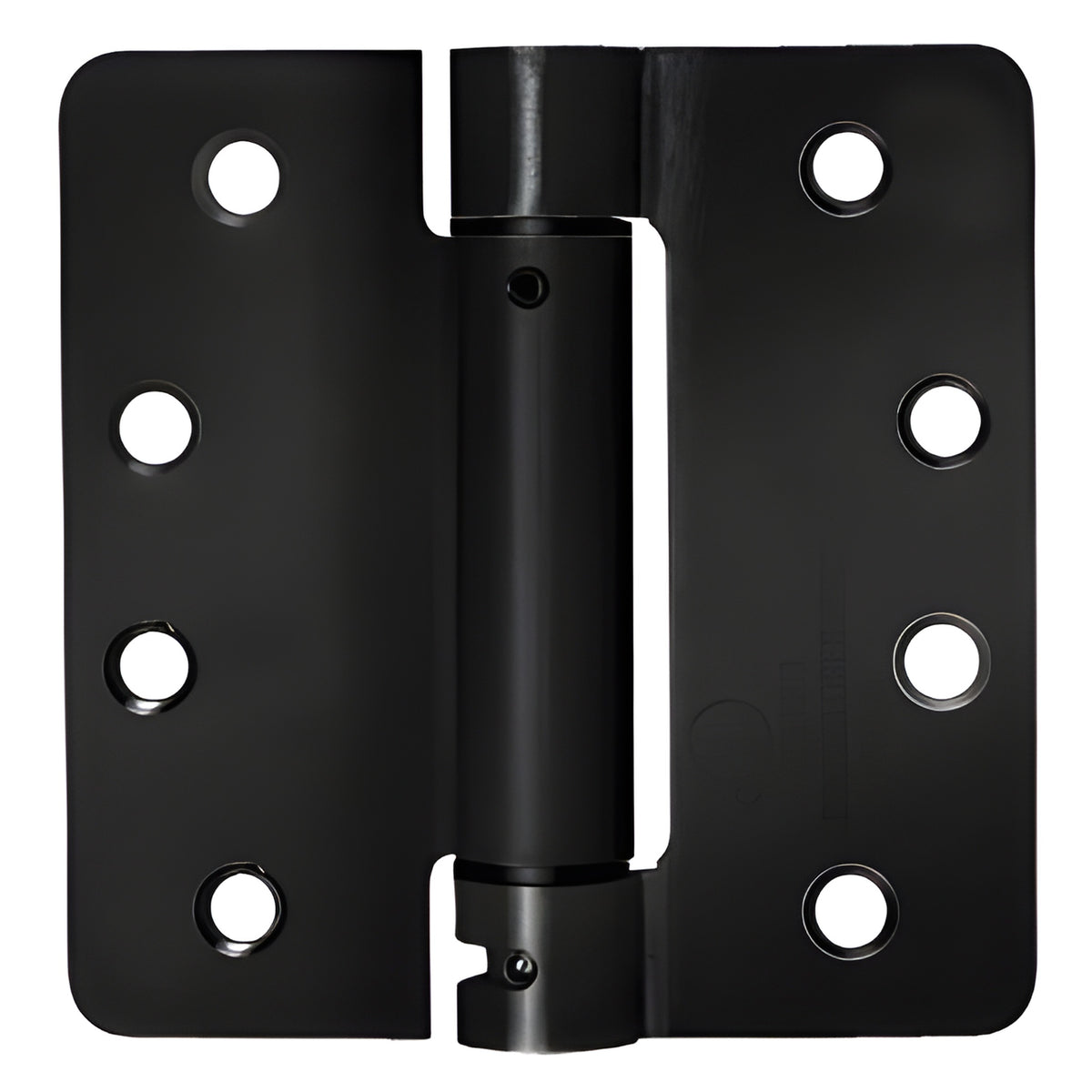 CRL 4" x 4" Black Heavy-Duty Spring Hinge - 1/4" Radius