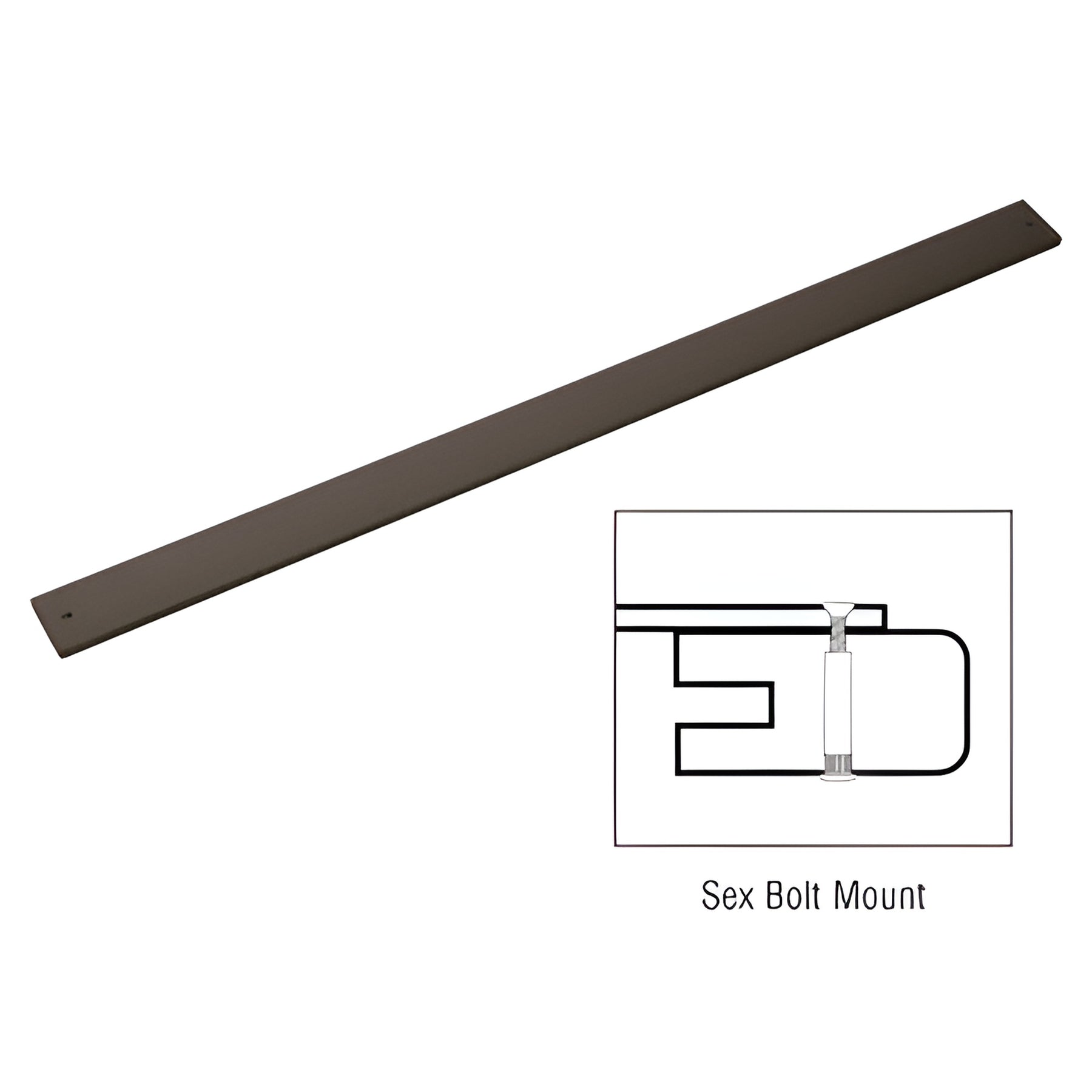 CRL 42" Bronze Anodized Extruded Aluminum Door Bumper Bars