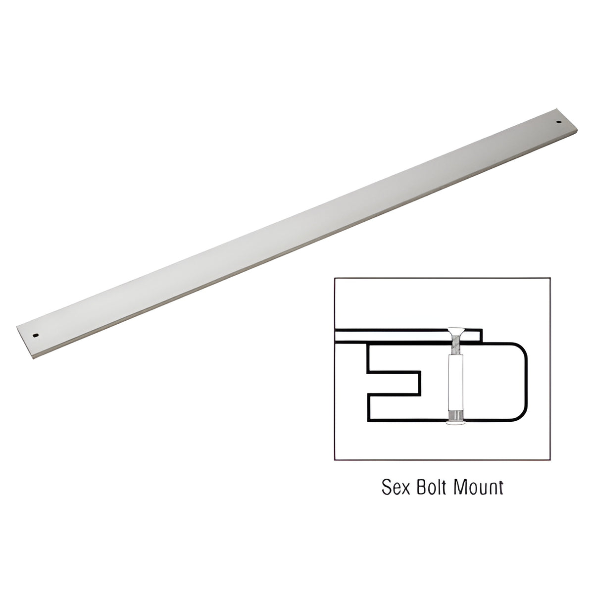 CRL 42" Satin Aluminum Extruded Aluminum Door Bumper Bars