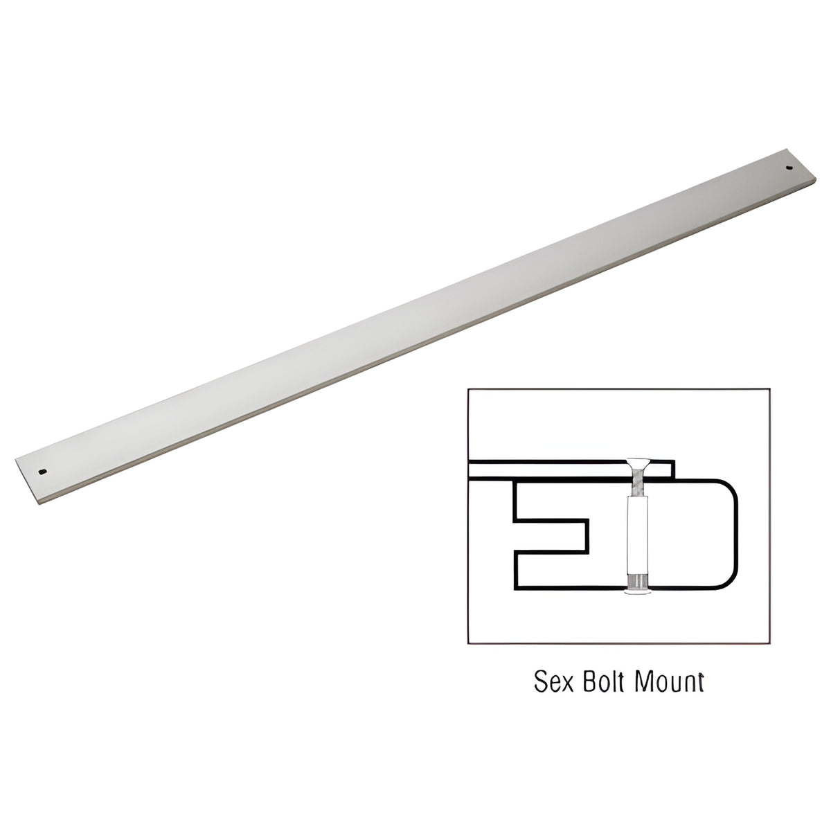 CRL 48" Satin Aluminum Extruded Aluminum Door Bumper Bars