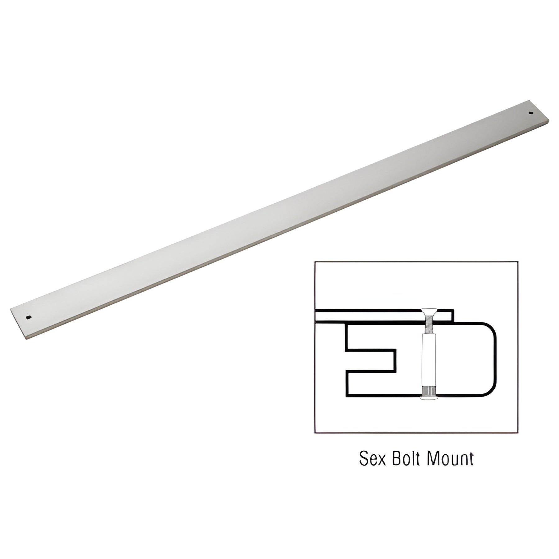 CRL 48" Satin Aluminum Extruded Aluminum Door Bumper Bars