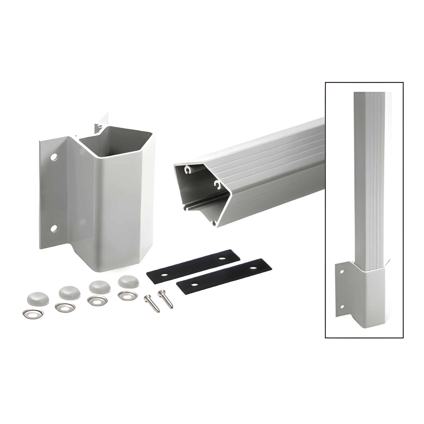 CRL 48" Silver Metallic Outside 135 Degree Fascia Mount Post Kit for 200, 300, 350, and 400 Series Rails