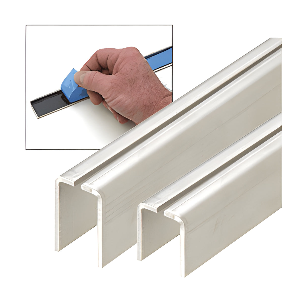 CRL 48" Stainless Steel Adapter Strips - 2 Per Set