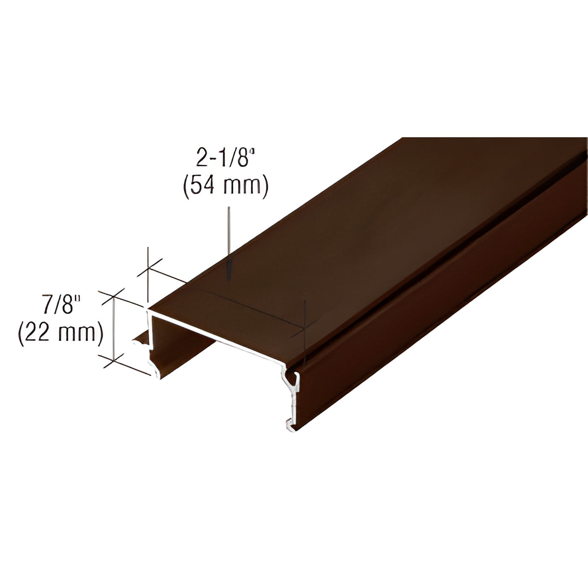 CRL 487 Bronze Anodized OfficeFront™ Glazing Stop - 24'-2"