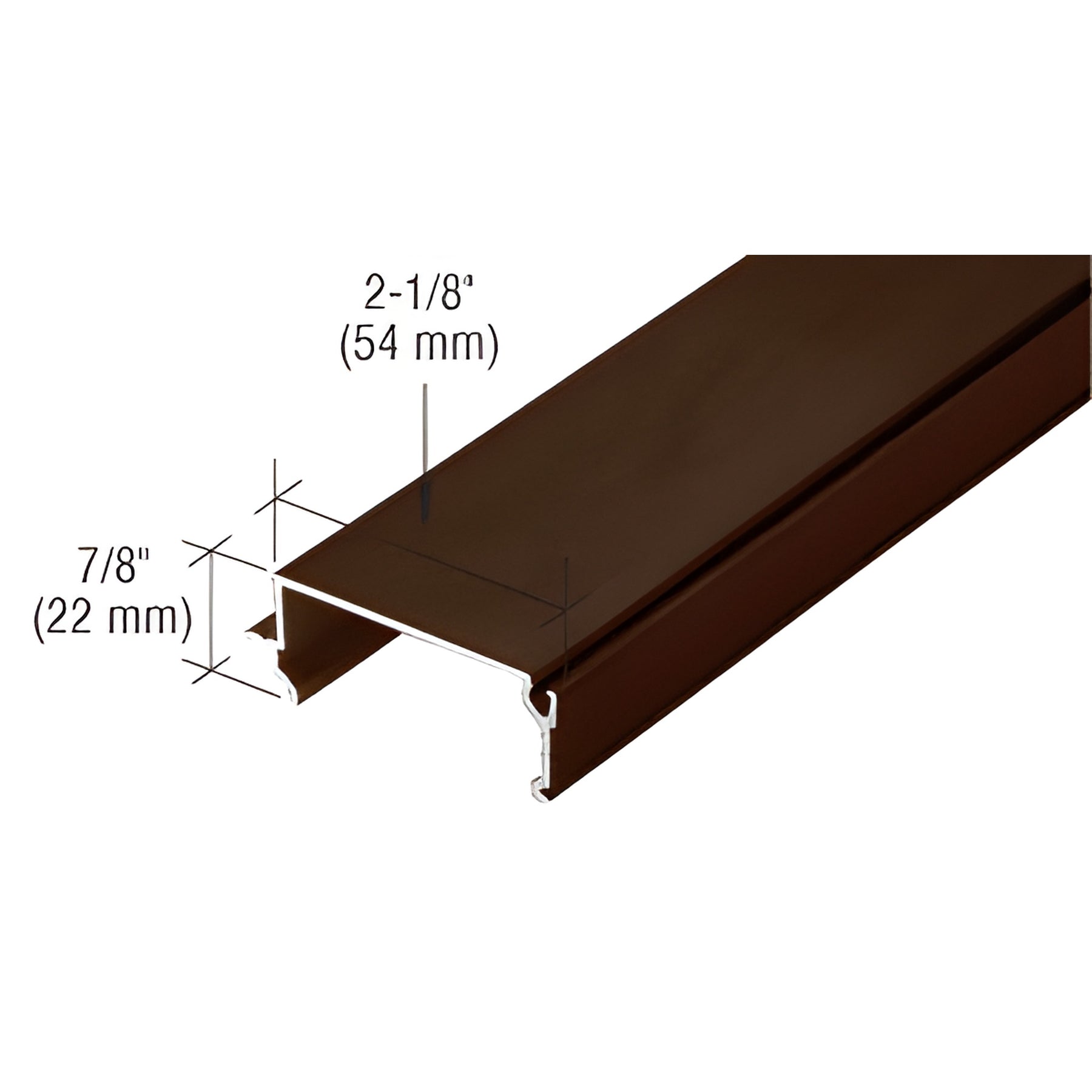 CRL 487 Bronze Anodized OfficeFront™ Glazing Stop - 24'-2"