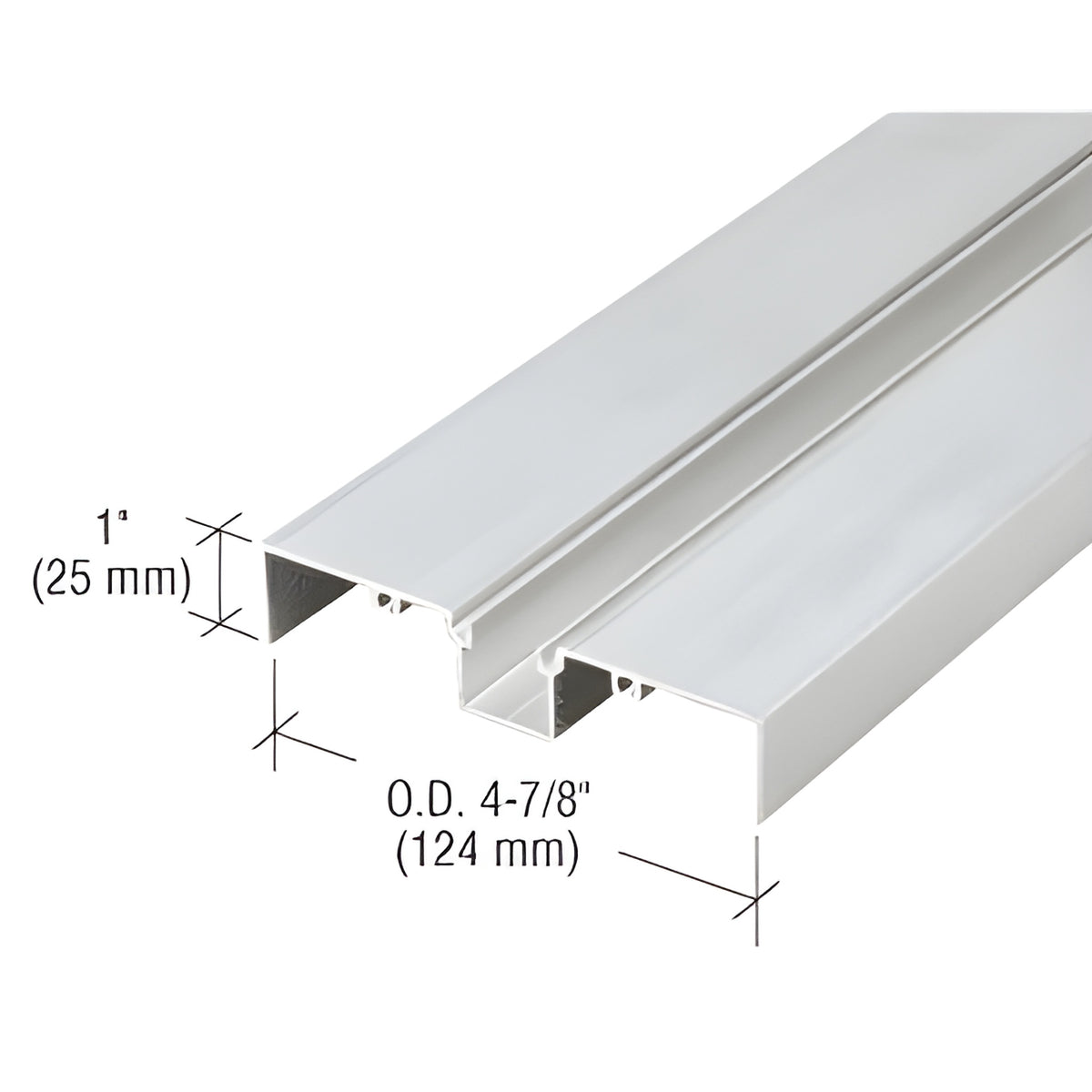 CRL 487 Clear Anodized OfficeFront™ Deep Pocket Glazing Insert - 24'-2"