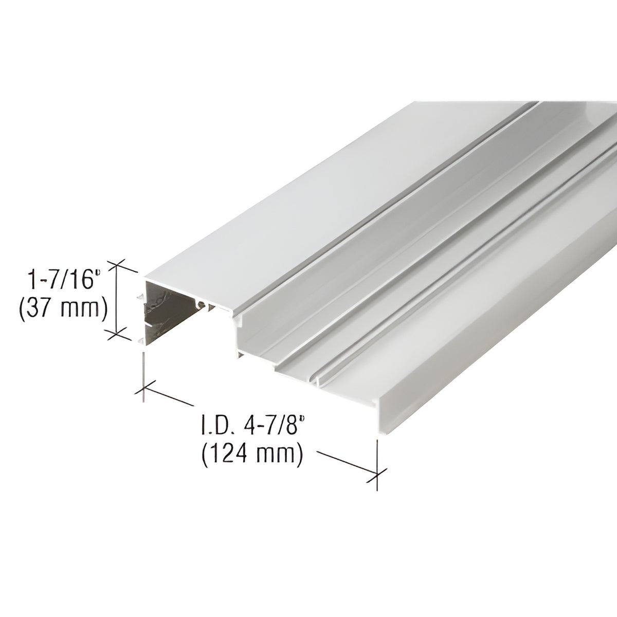 CRL 487 Clear Anodized OfficeFront™ Glazing Base - 24'-2"