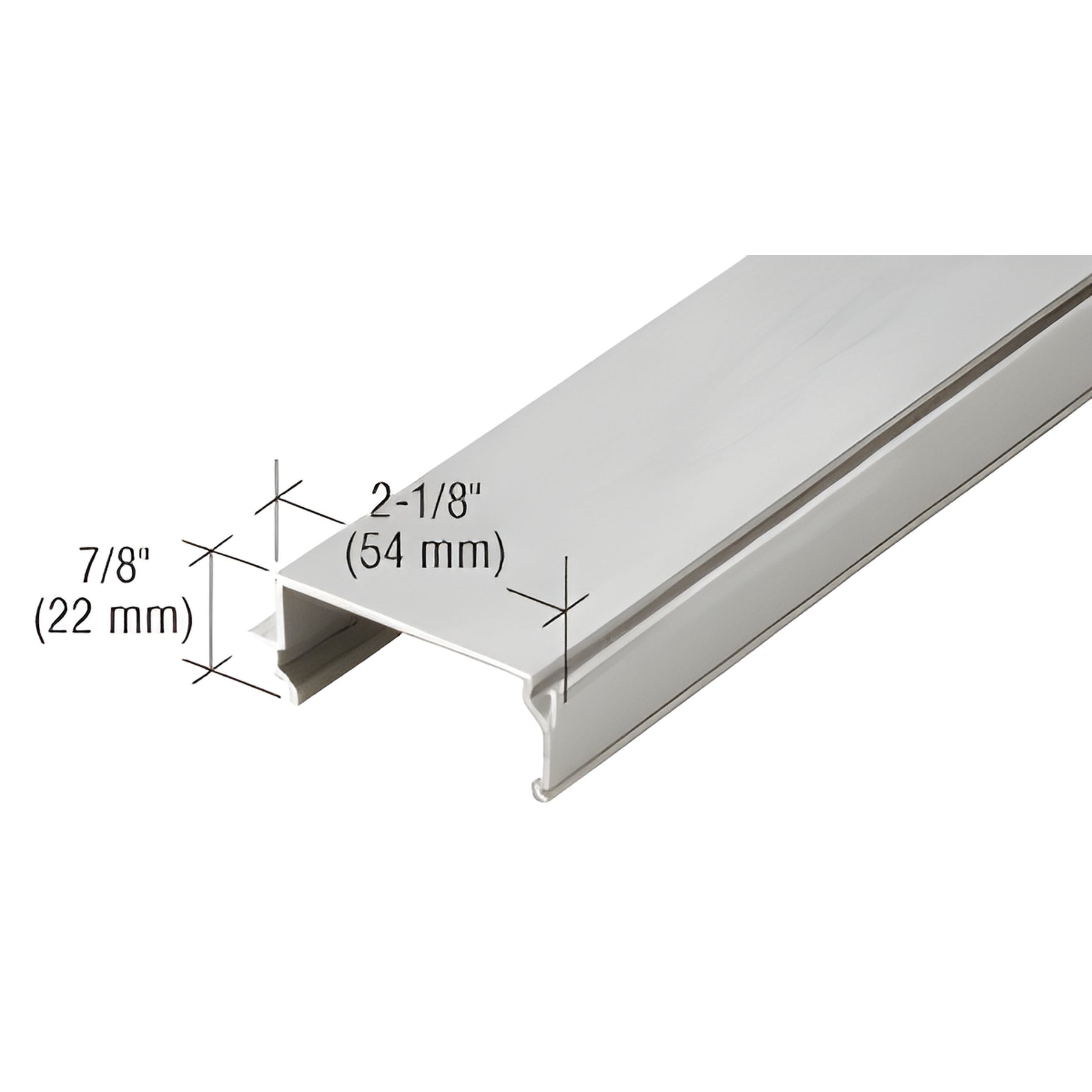 CRL 487 Clear Anodized OfficeFront™ Glazing Stop - 24'-2"